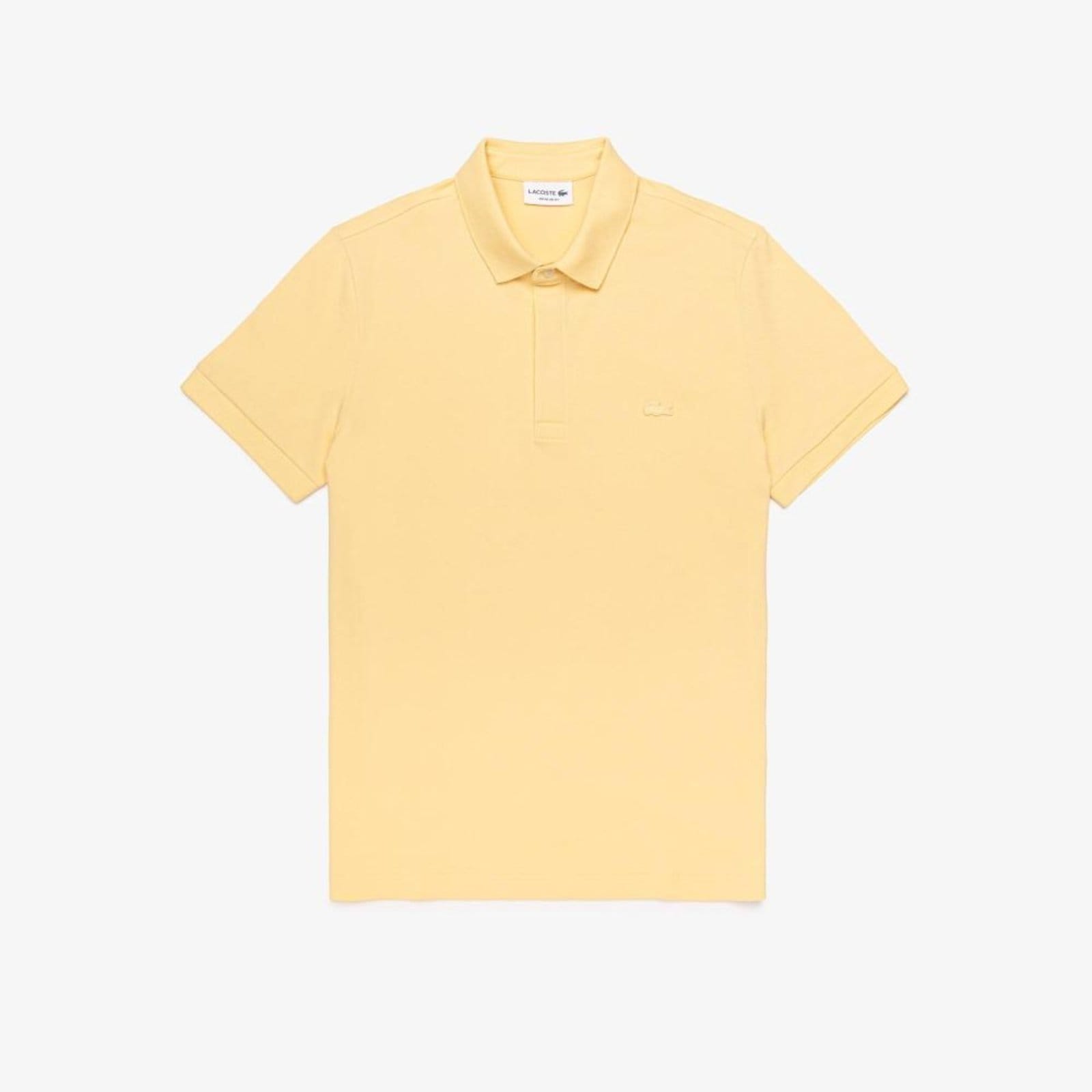 Vista principal Polo Regular Fit Paris em Piqué Stretch Lacoste amarelo