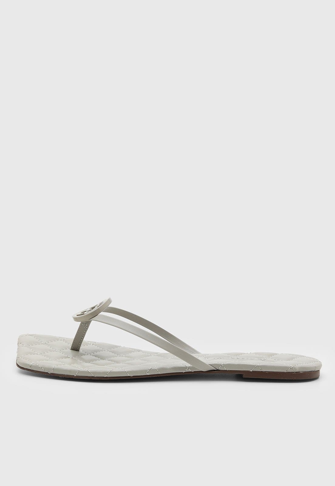 Vista principal Rasteira Feminina Capodarte Aberta Bico Quadrado Capodarte cinza