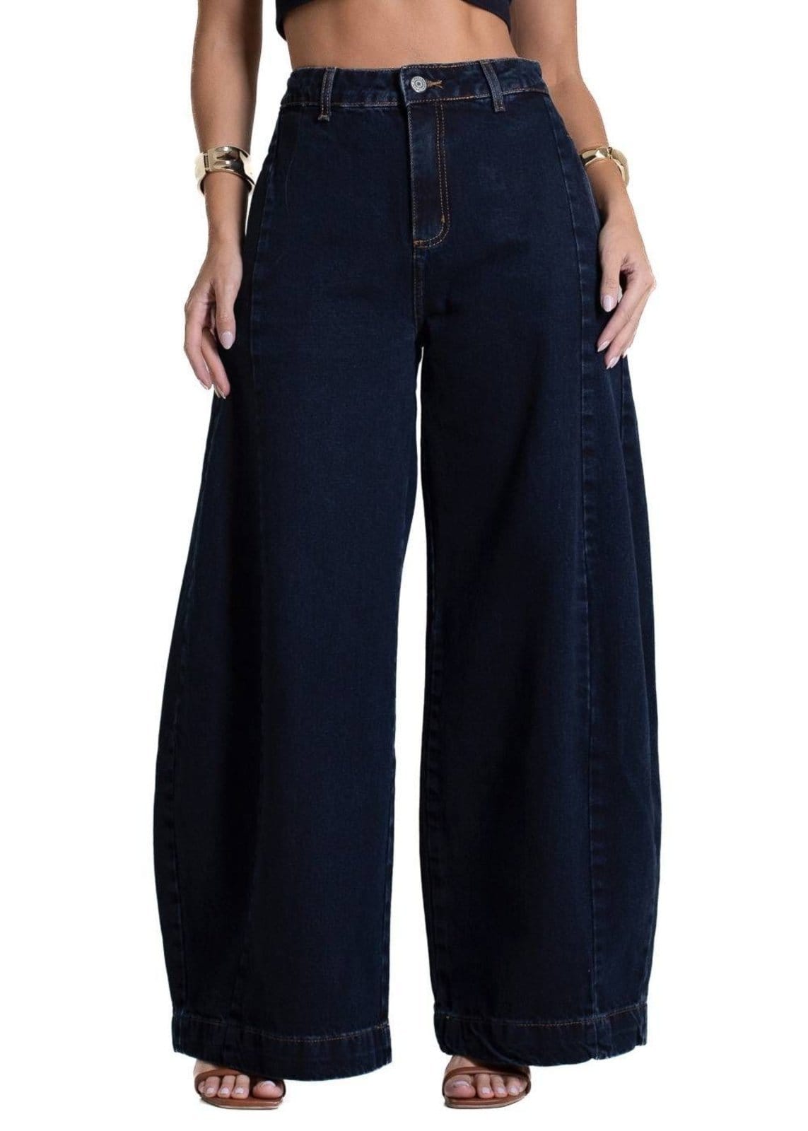 Vista principal Calça Jeans Sawary Balloon - 282602 Sawary azul