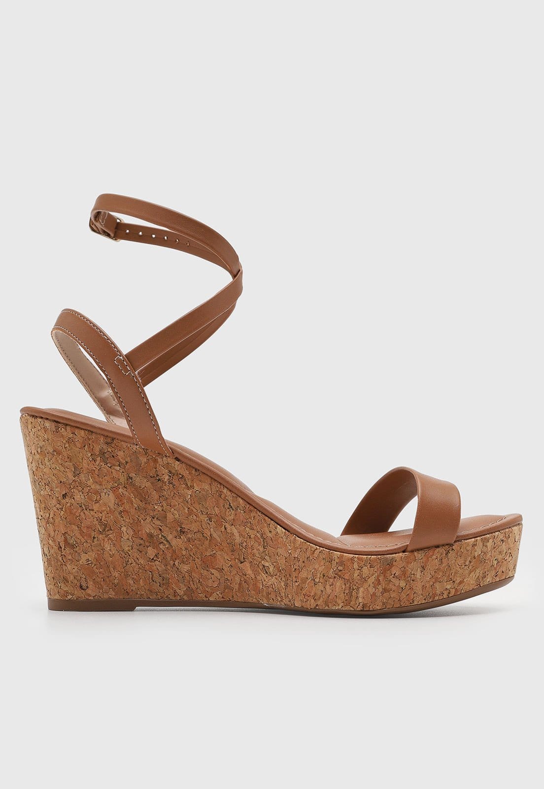 Vista 2 Sandália Feminina Via Uno Anabela VIA UNO caramelo