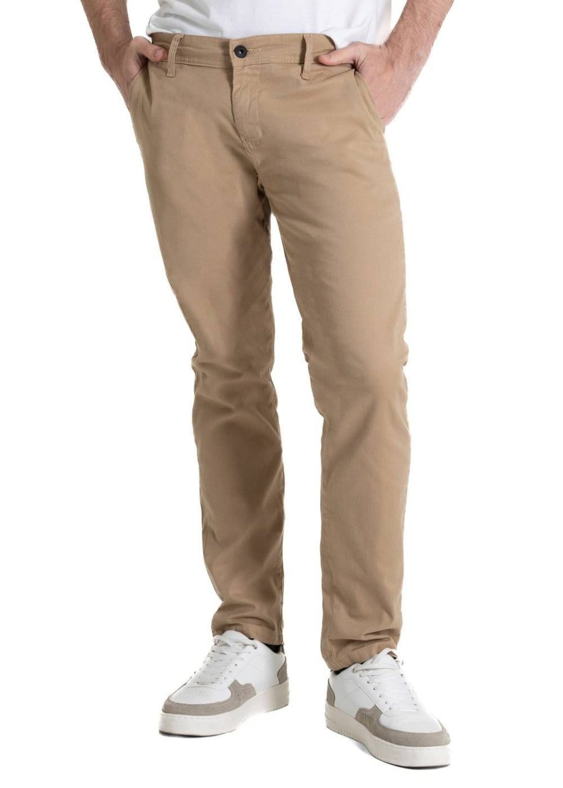 Vista principal Calça Sarja Sawary Slim - 280756 Sawary bege