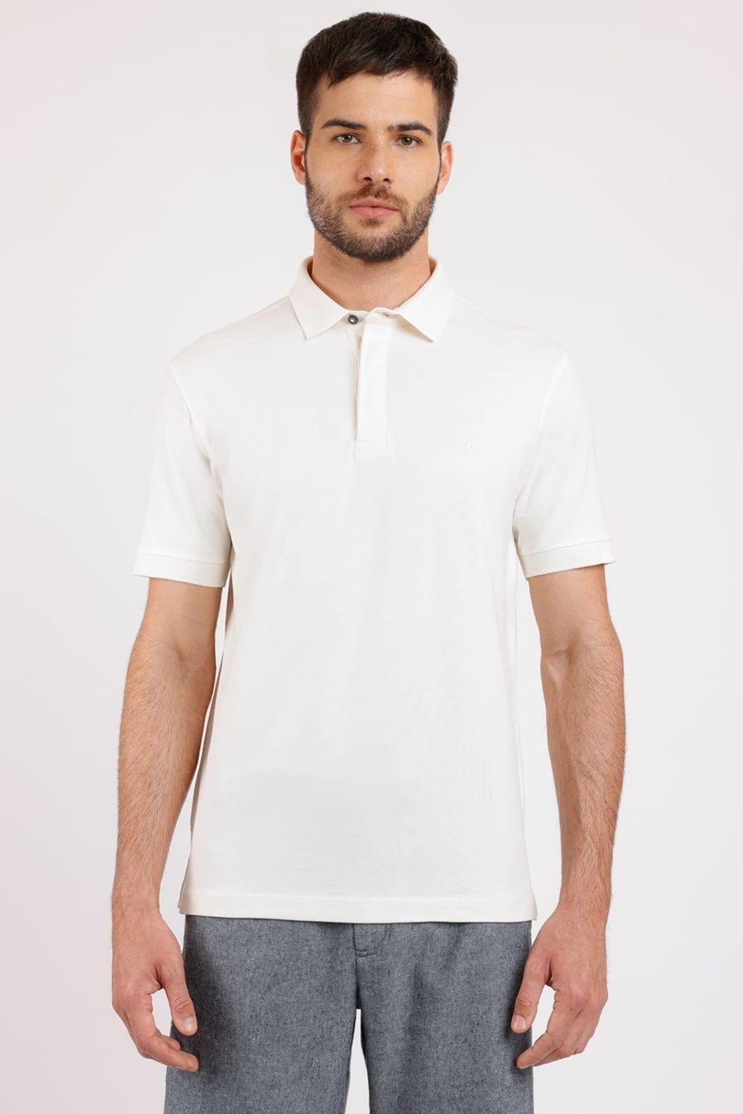 Vista principal Polo Aramis Manga Curta Piquet Color Fix Off White Aramis incolor white