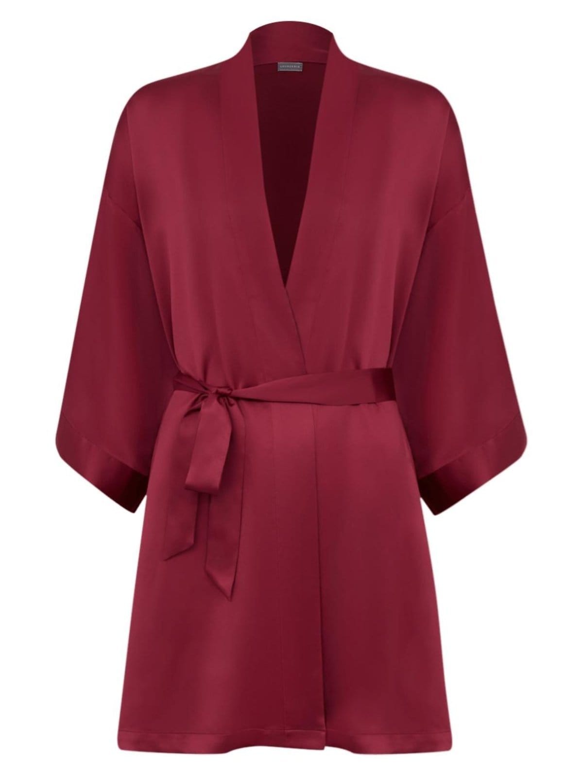 Vista principal Robe Curto Manga Longa Cetim Bella Luna Sangria Loungerie incolor