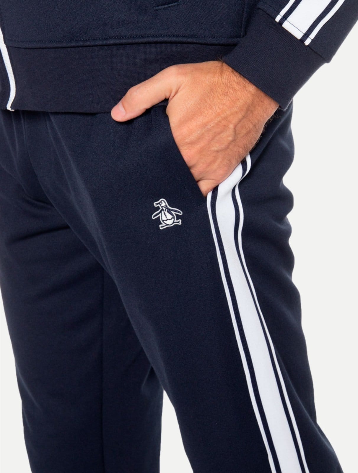 Vista 2 Calça Original Penguin Esportiva Moletom OPBS00450 Penguin azul marinho