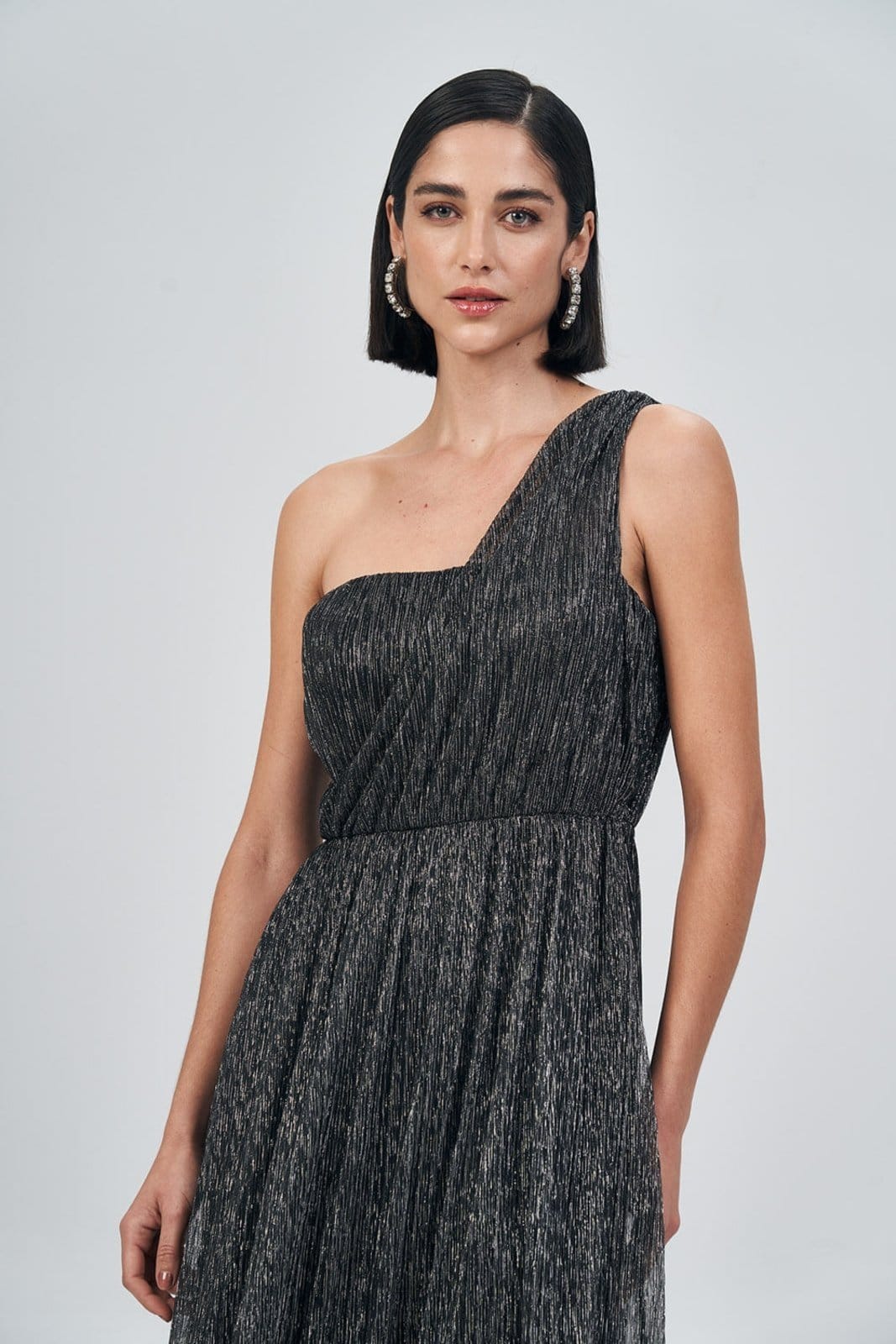 Vista 2 Vestido Longo Brilliance Feminino Acostamento ACT FEMININO preto