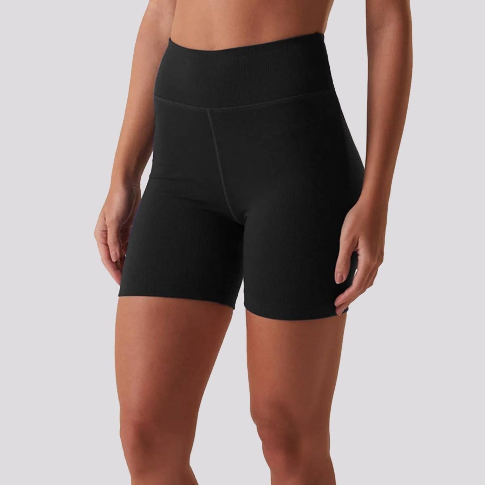 Vista principal Bermuda Fila Life Ribbed Feminina e Branco Fila preto