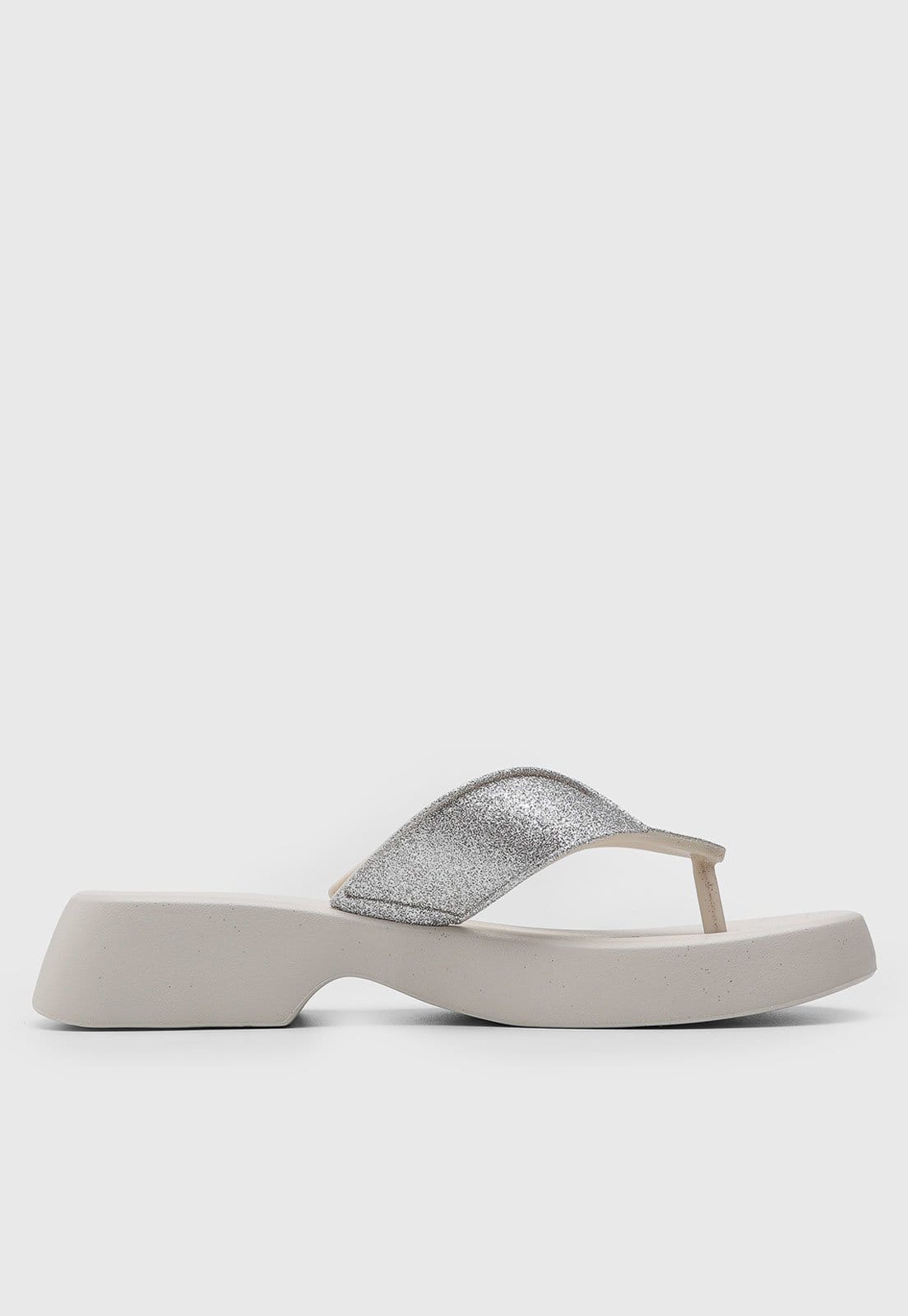 Vista 2 Sandália Baixa Feminina Melissa Glitter Melissa prata