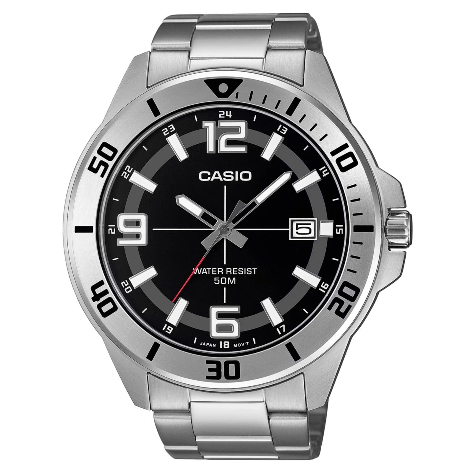 Relógio analógico Casio Aço MTC-100D-1BVDF- SC | Prata