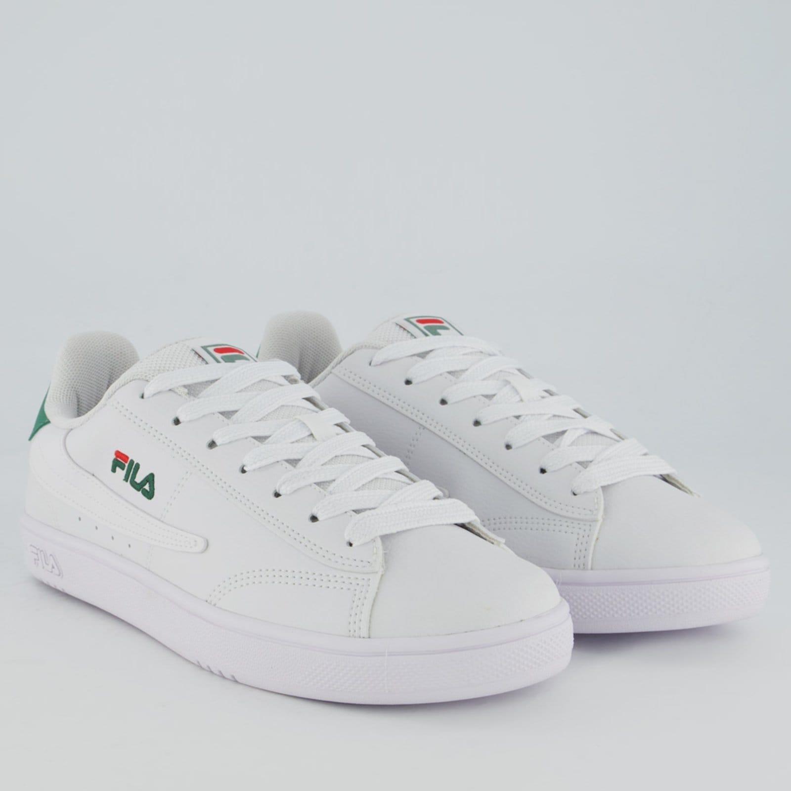 Vista 2 Tênis Fila Court 90 Sport Branco e Verde Fila branco verde