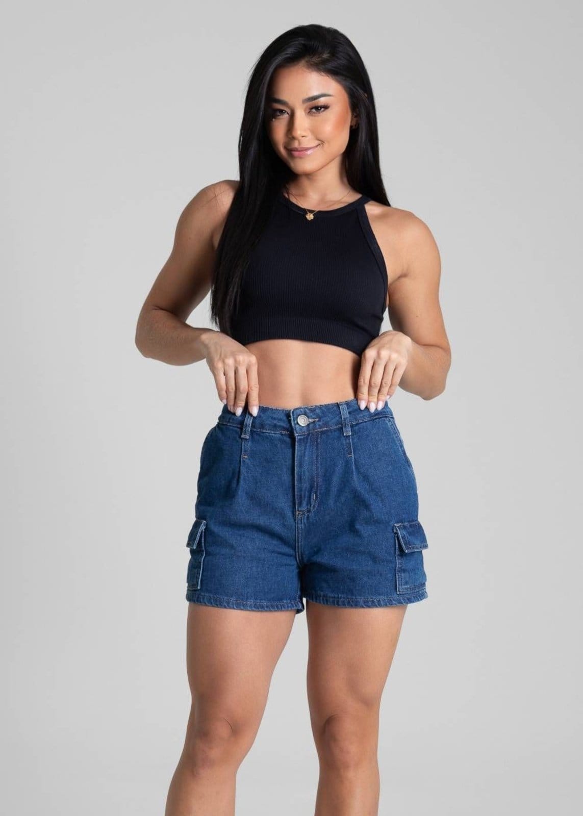 Vista 2 Shorts Jeans Sawary - 282142 Sawary azul