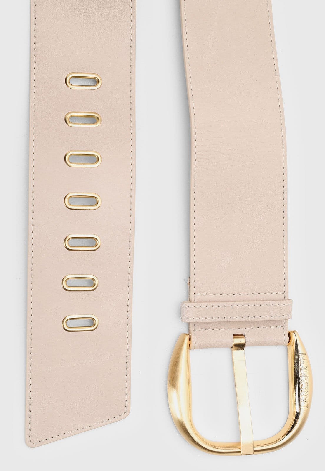 Vista 2 Cinto Feminino Lança Perfume Largo Fivela Metal Off-White Lança Perfume off-white white