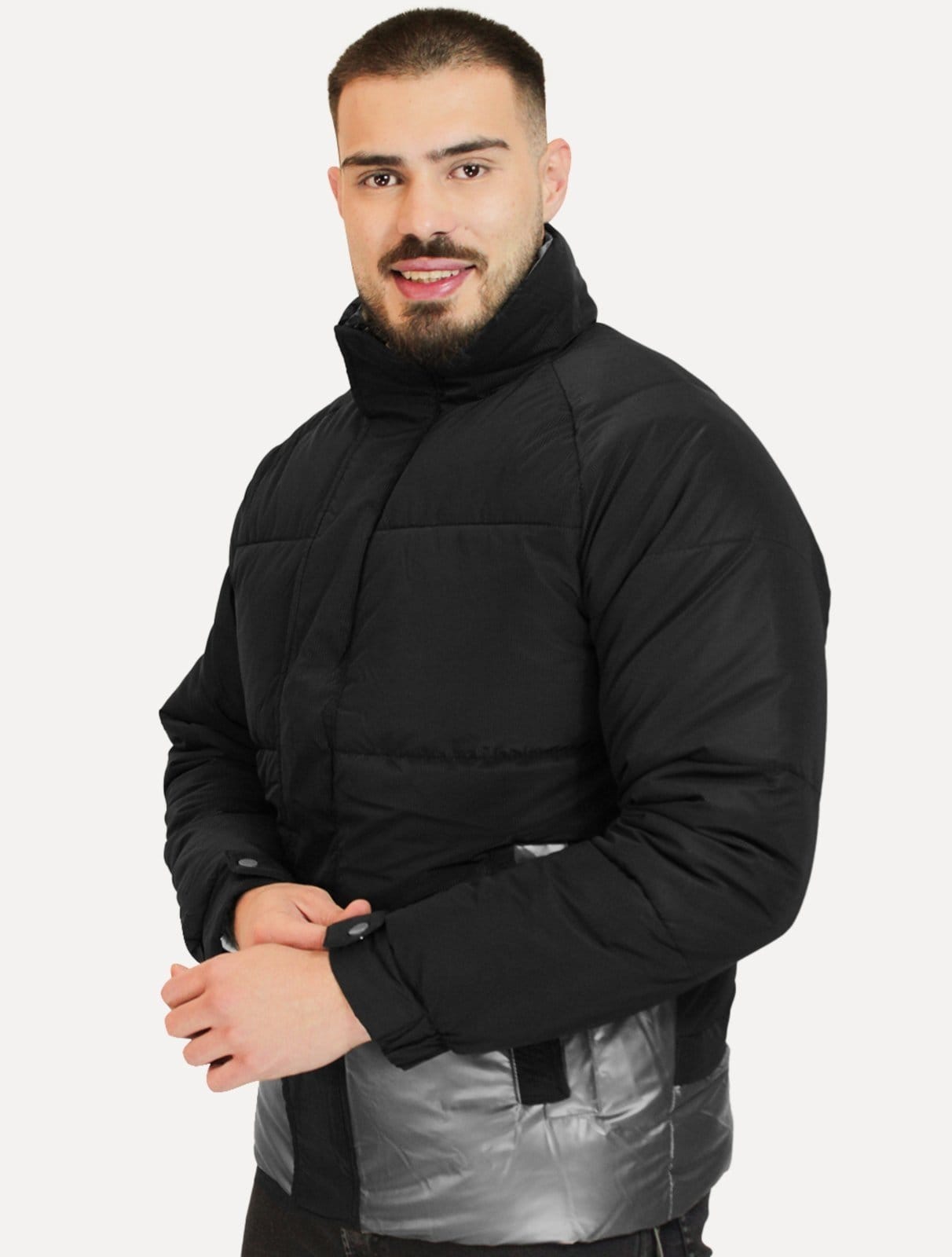Jaqueta Dixen Masculina Puffer Reflective Preta