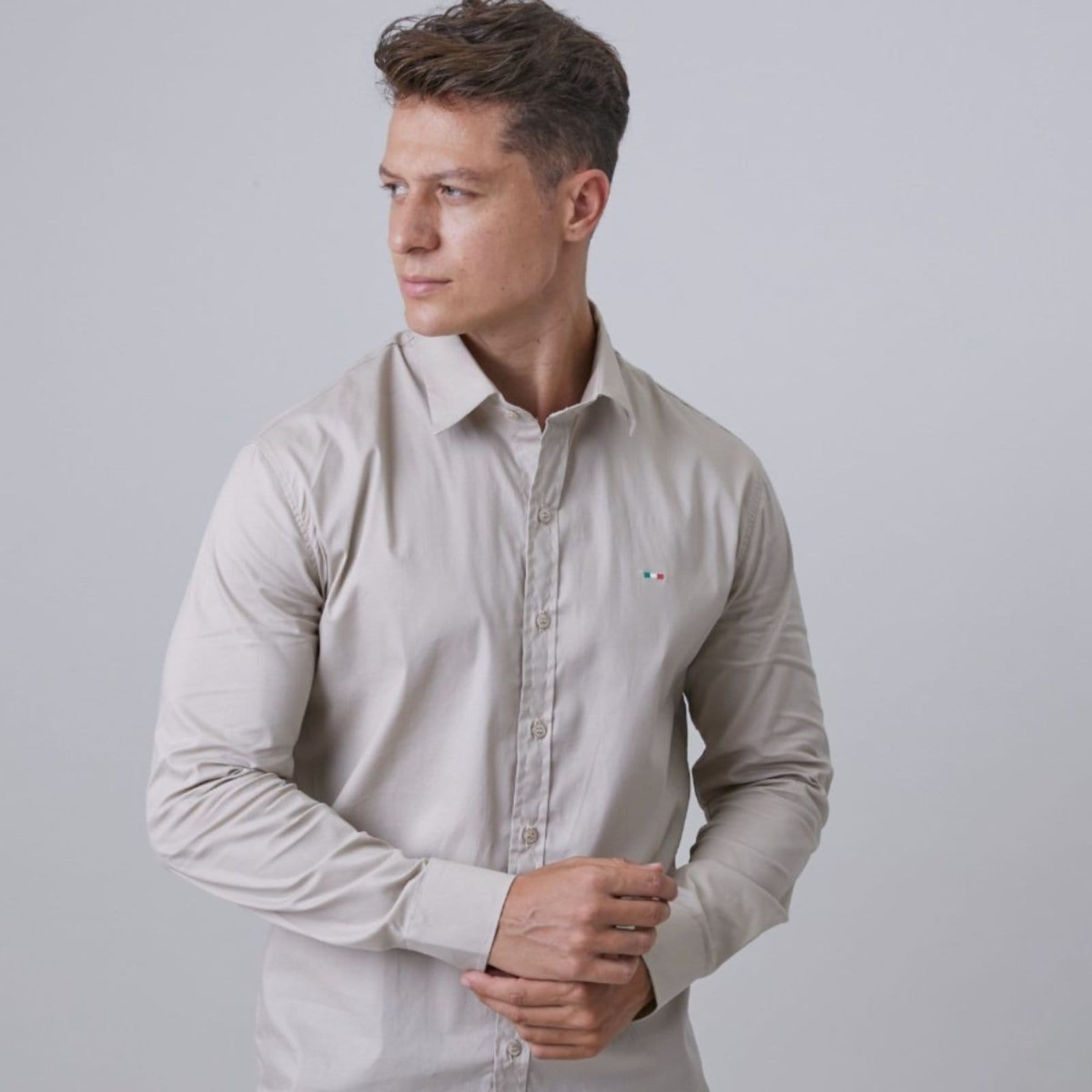 Camisa Social Masculina Industrie Marinho Premium Slim Fit Manga Longa