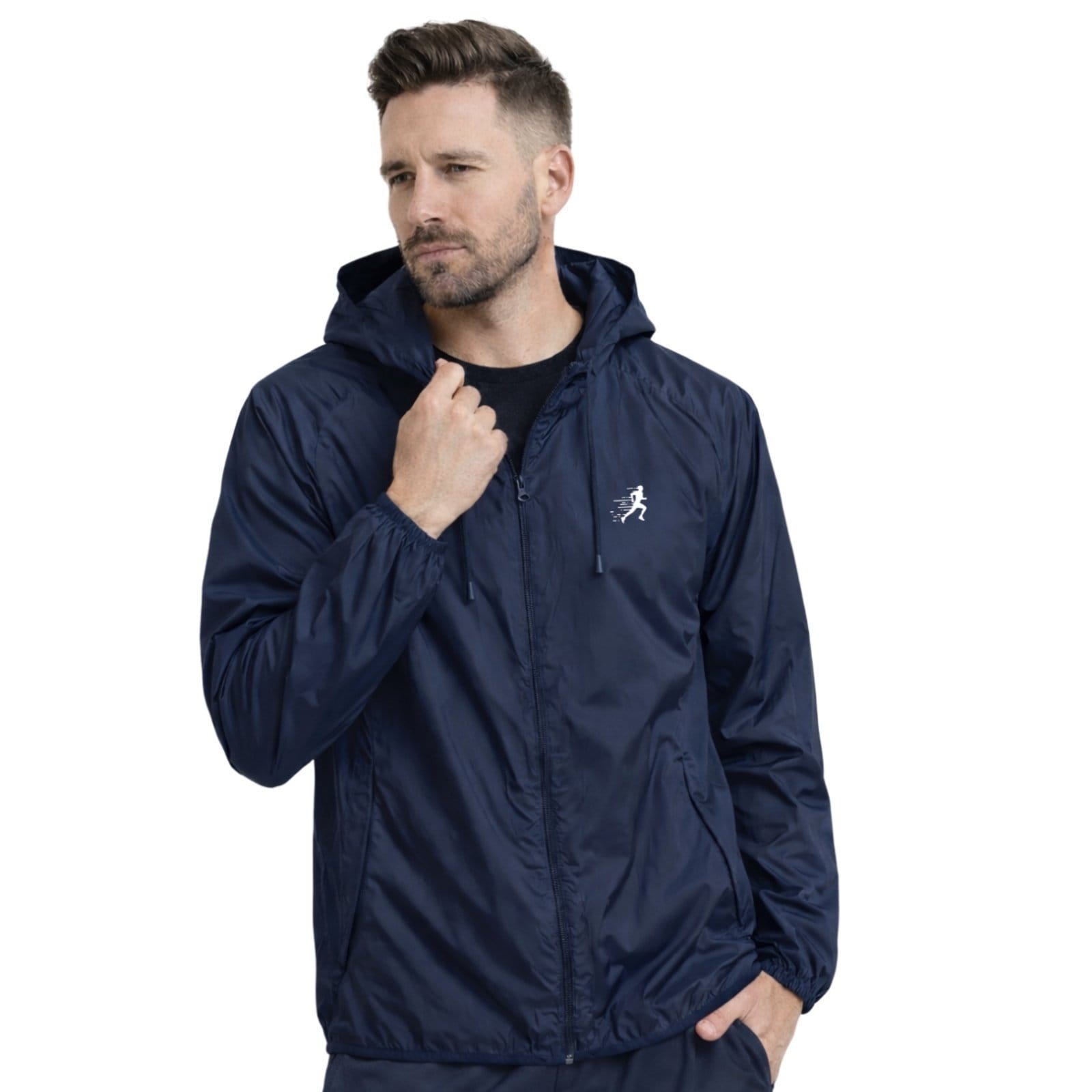 Vista 2 Kit 2 Jaqueta Corta Vento Impermeável Masculino Leve e Confortável Estilo Casual Corrida Relaxado azul