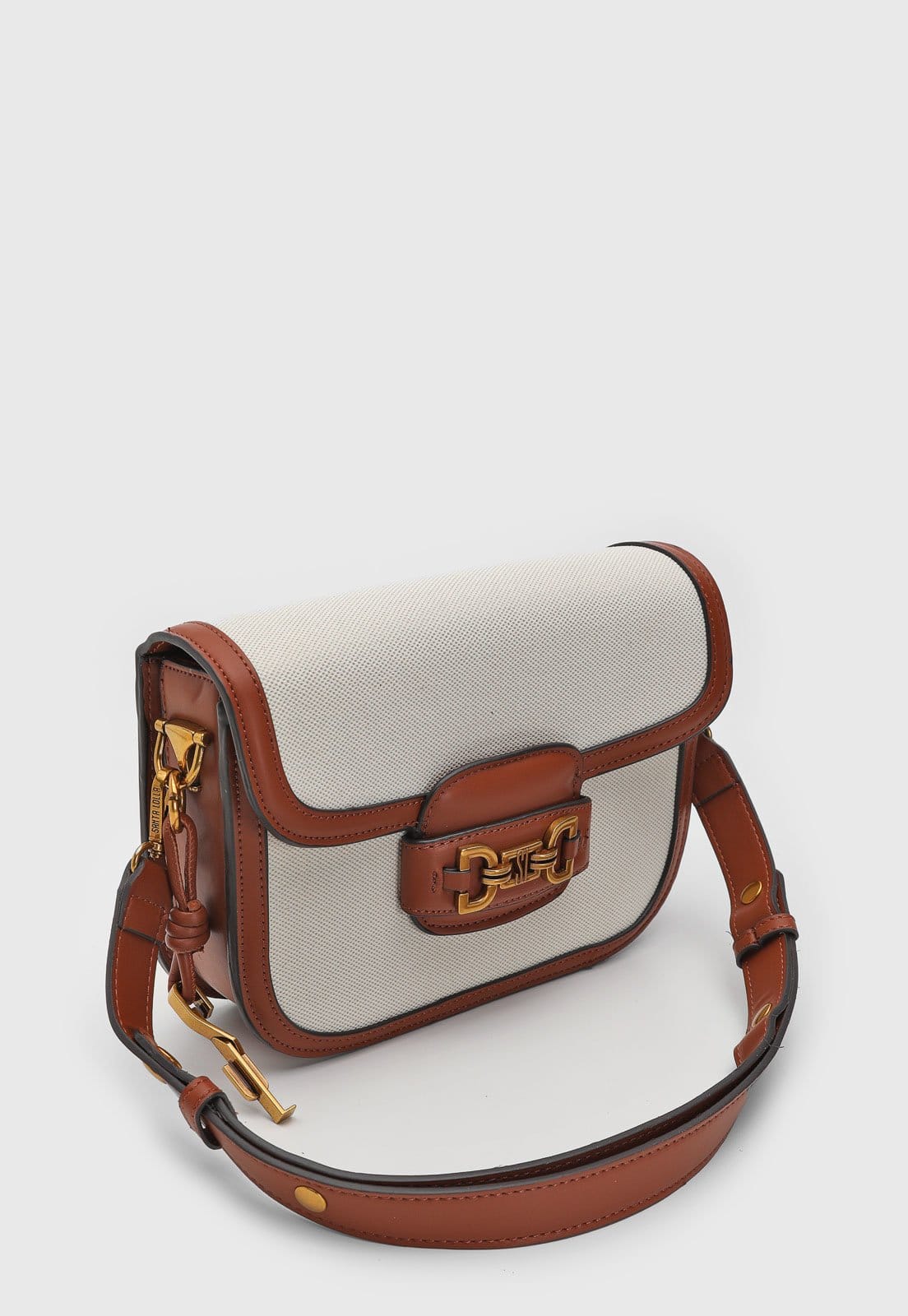 Vista 2 Bolsa Tiracolo Santa Lolla Color Block Texturizada Off-White Santa Lolla off-white white
