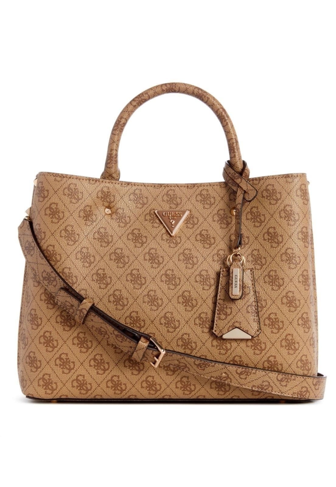 Vista principal Bolsa Guess Meridian Ii Girlfriend Satchel Bege Guess amarelo