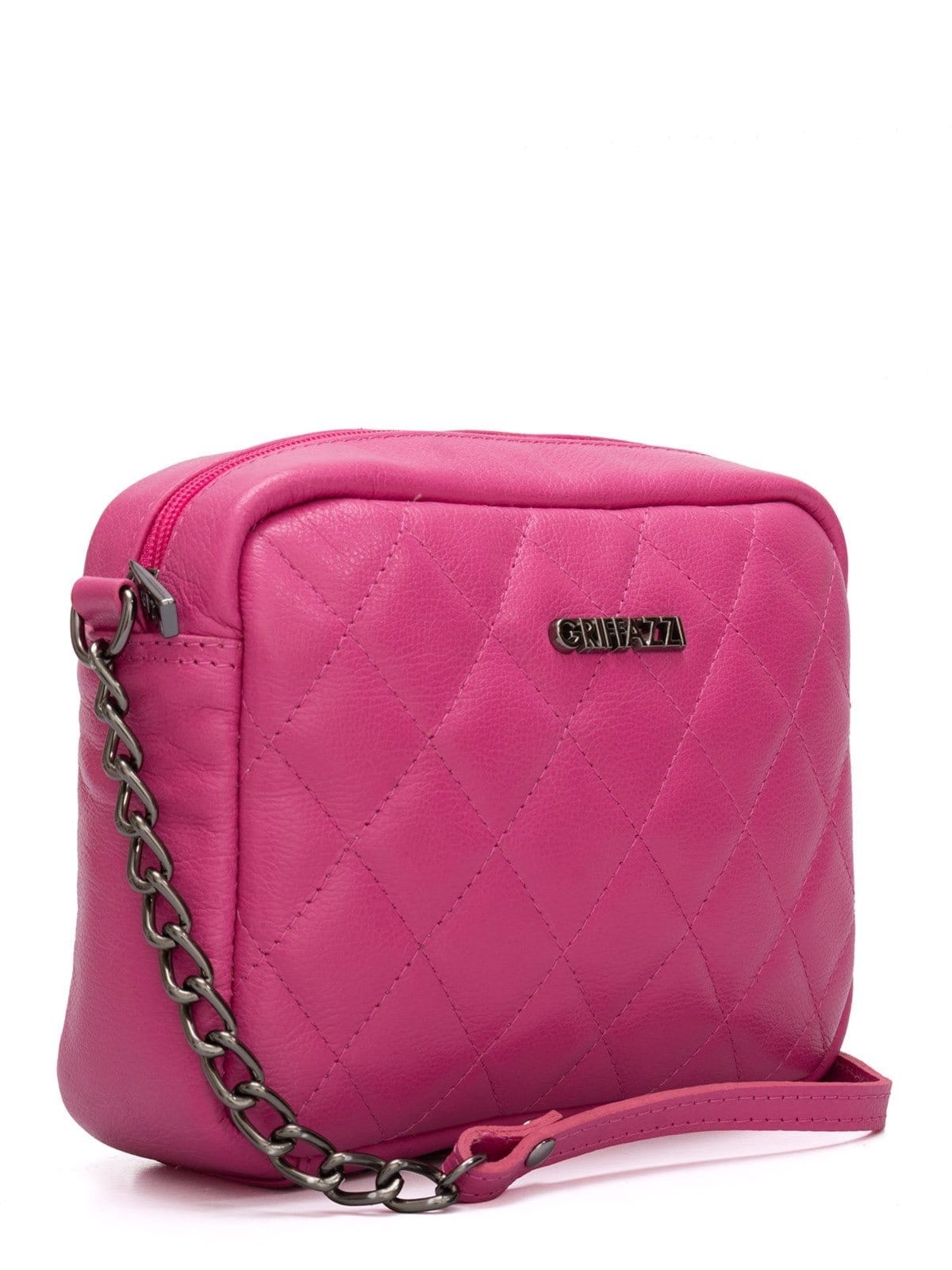 Vista 2 Bolsa de Couro Griffazzi Rosa Pink Griffazzi pink rosa