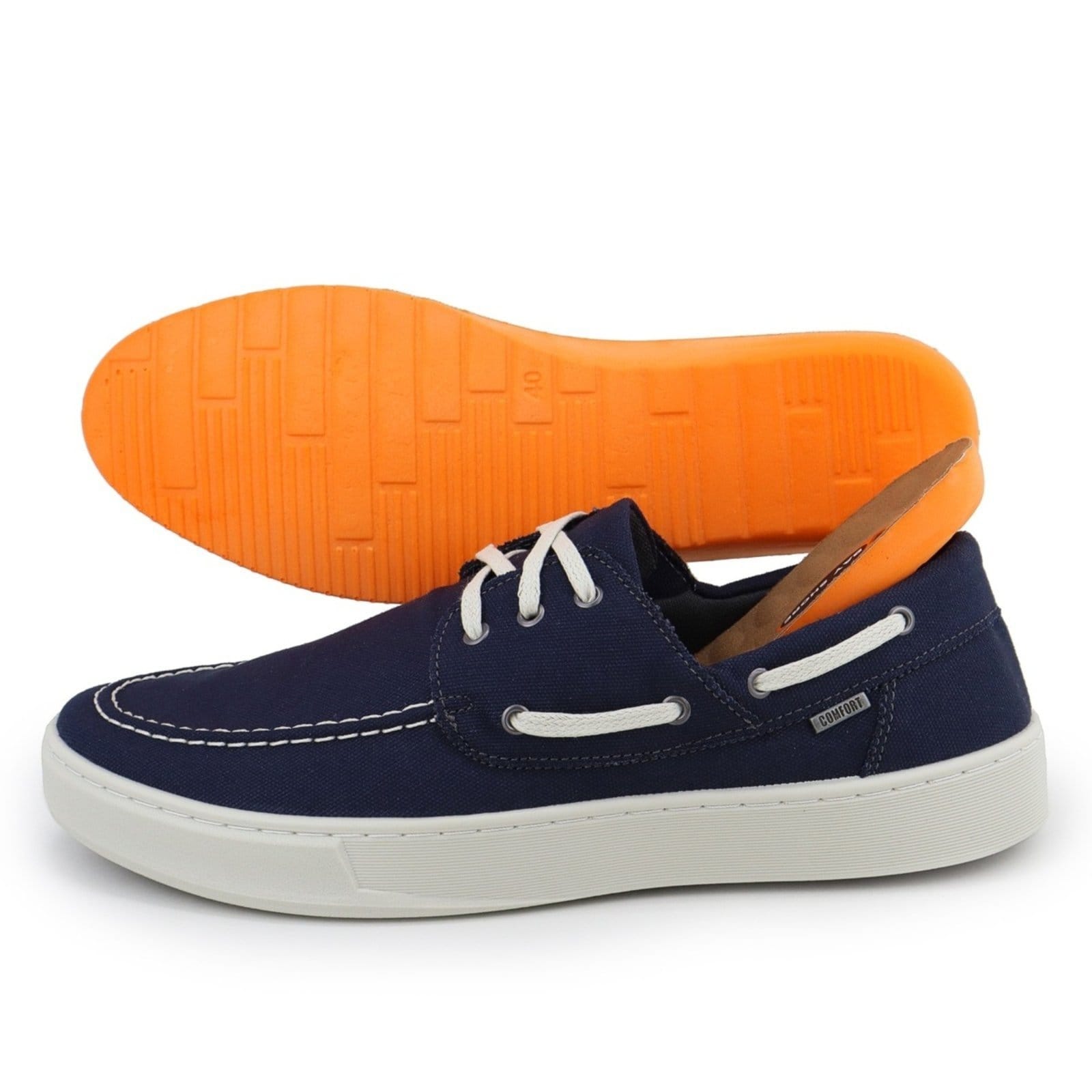 Vista 2 Dockside Masculino Mocassim Palmilha de Silicone Marinho Lavini Shoes azul/azul marinho