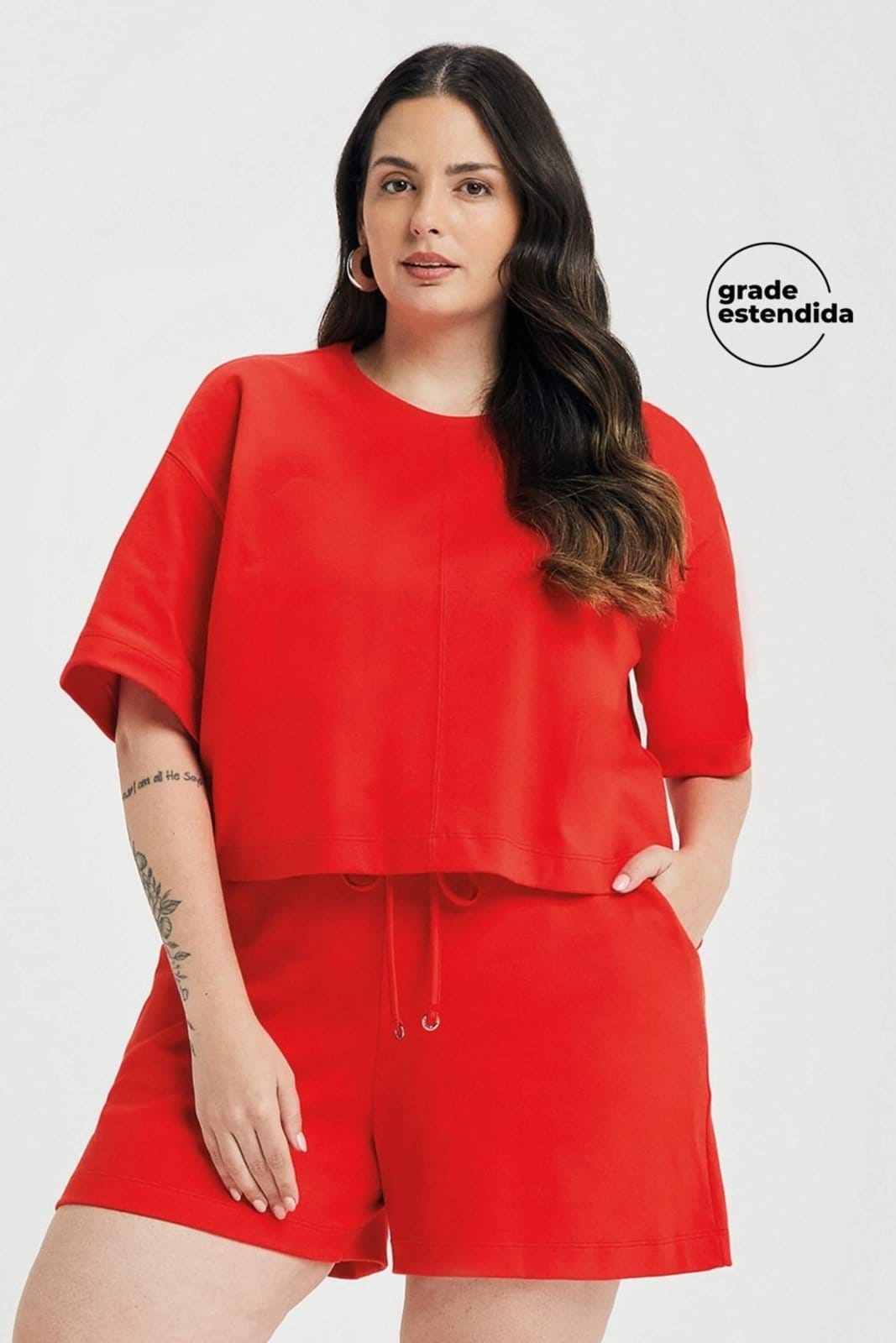 Short Feminino Moletom Com Bolsos Marialícia