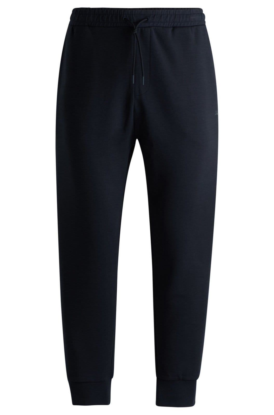 Vista principal Calça De Treino Em Algodão Elástico Com Estampado De Logo Boss azul