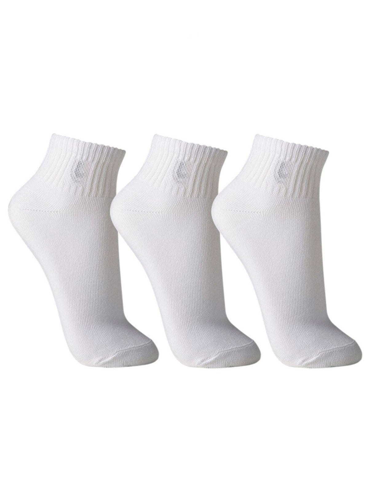 Vista principal Kit com 3 Meias Esportiva Cano Curto Lupo 3223-089 Preto Lupo branco