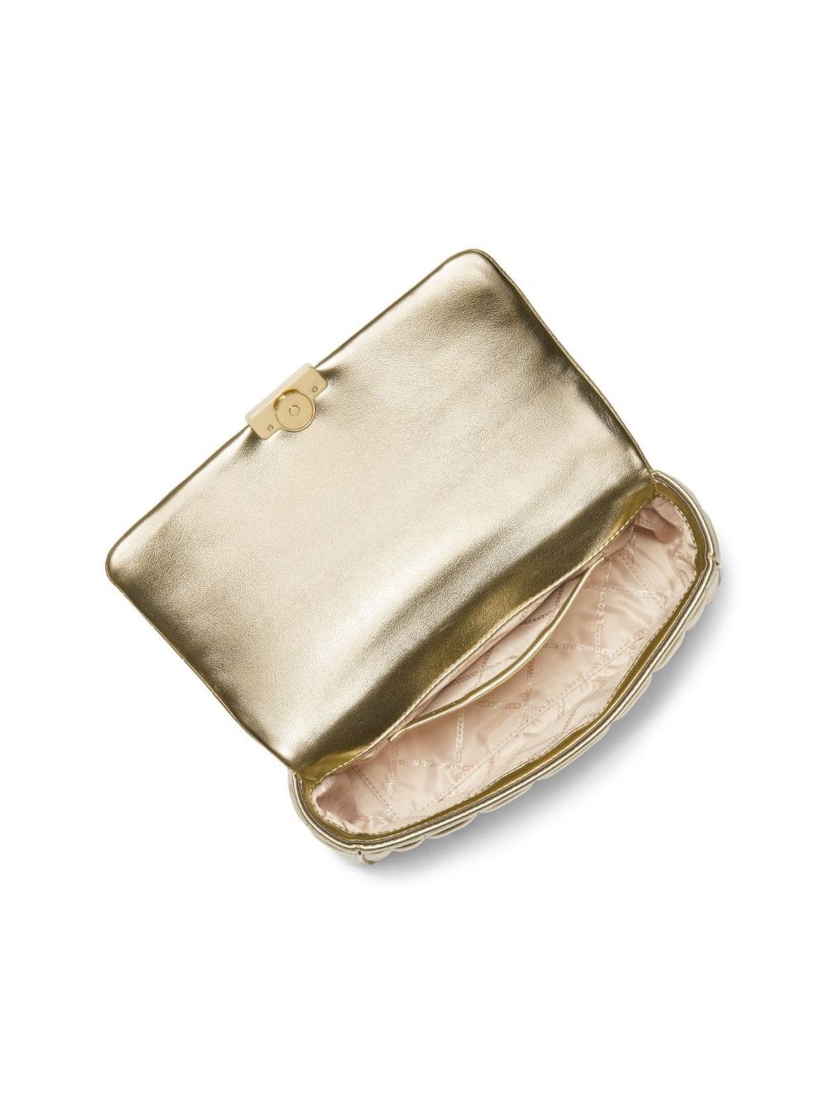 Vista 2 Bolsa De Ombro Tribeca Em Couro Metalizado 30R4G2RL7M740 Michael Kors dourado