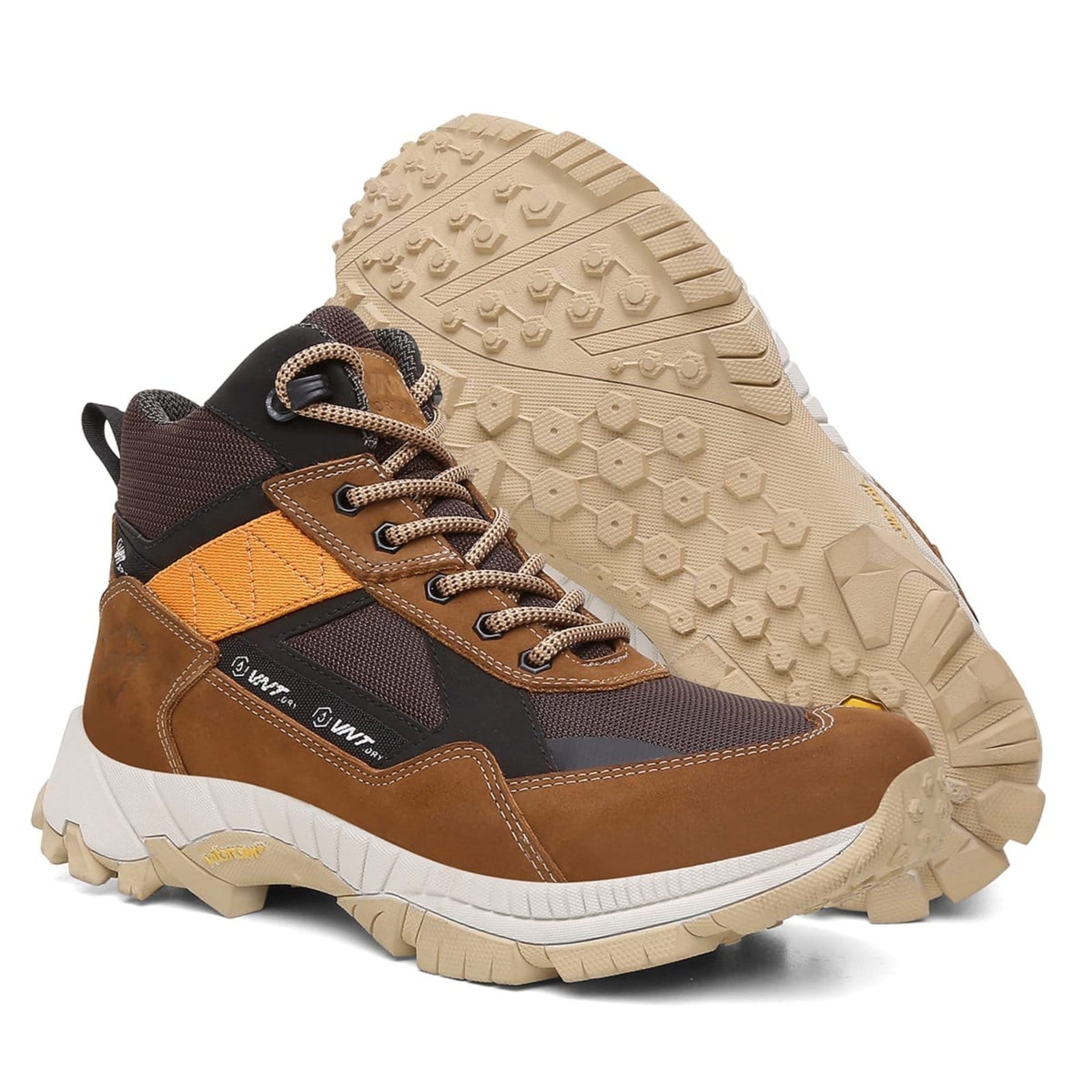 Vista 2 Coturno Adventure Masculino Confortável De Alta Qualidade Moderno Carmelo Shoes Bota Bi-Color CARMELO SHOES marrom