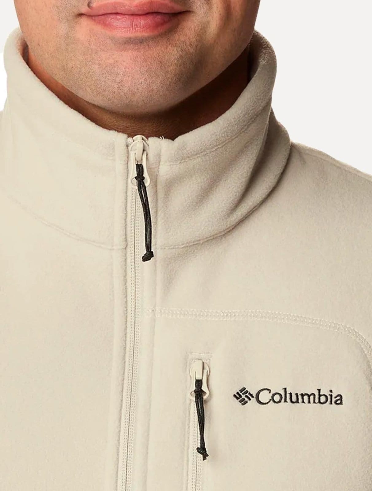 Vista 2 Colete Columbia Masculino Fleece Fast Trek Off-White Columbia off-white white