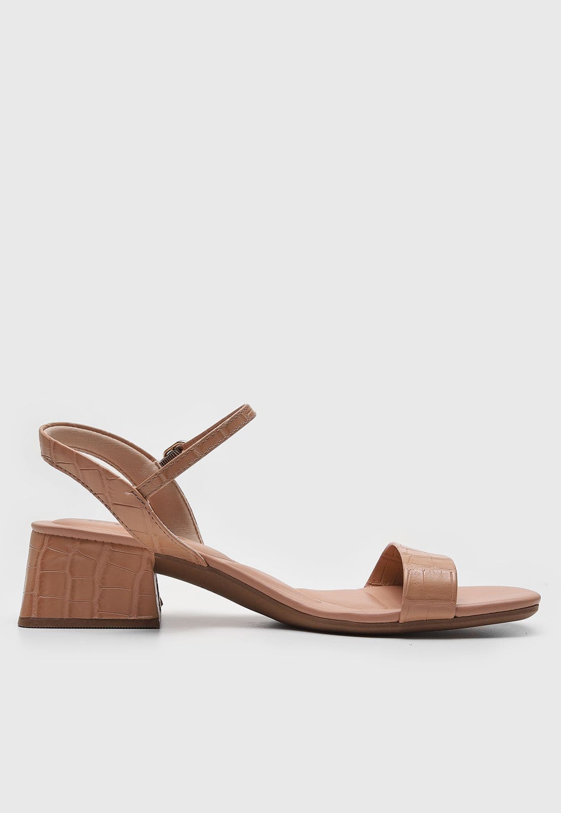 Vista 2 Sandália cê Croco BEBECÊ nude