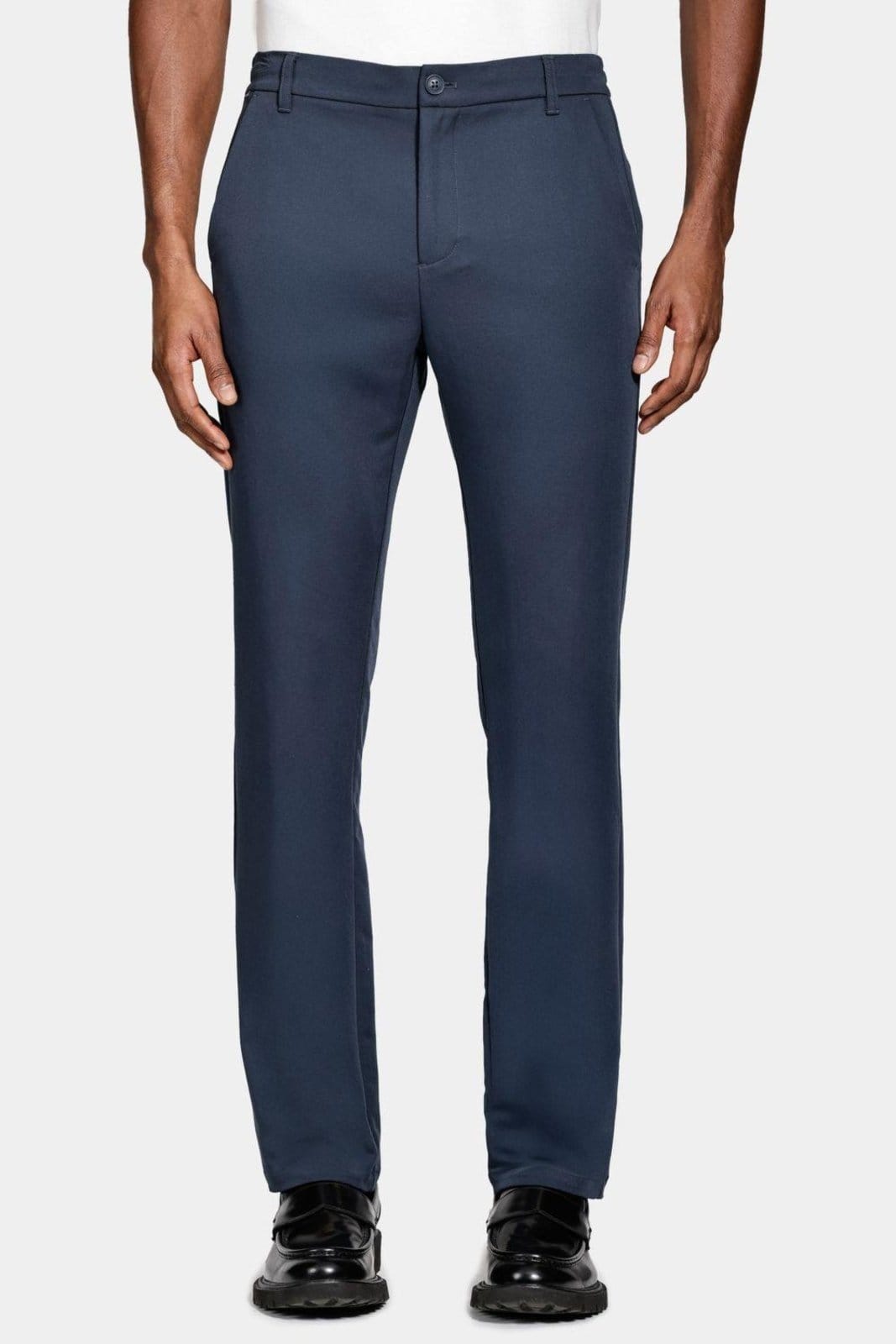 Vista 2 Calça Aramis Chino Clássica Slim Travel Marinho Aramis azul marinho