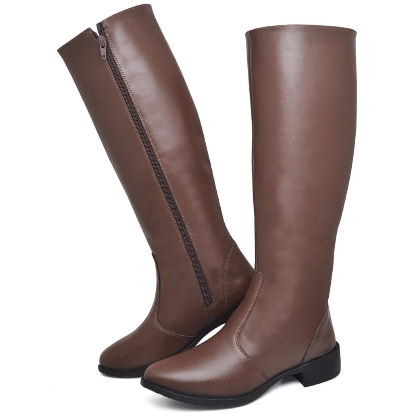 Vista 2 Bota Feminina Cano Longo Montaria DUBUY 1708FG DUBUY marrom