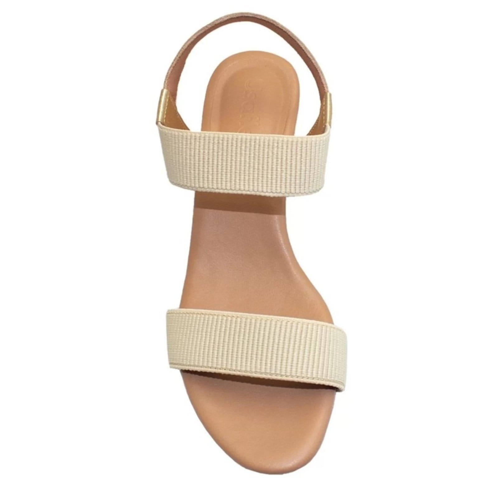 Vista 2 Sandália Usaflex Salto Bloco Feminina Usaflex bege