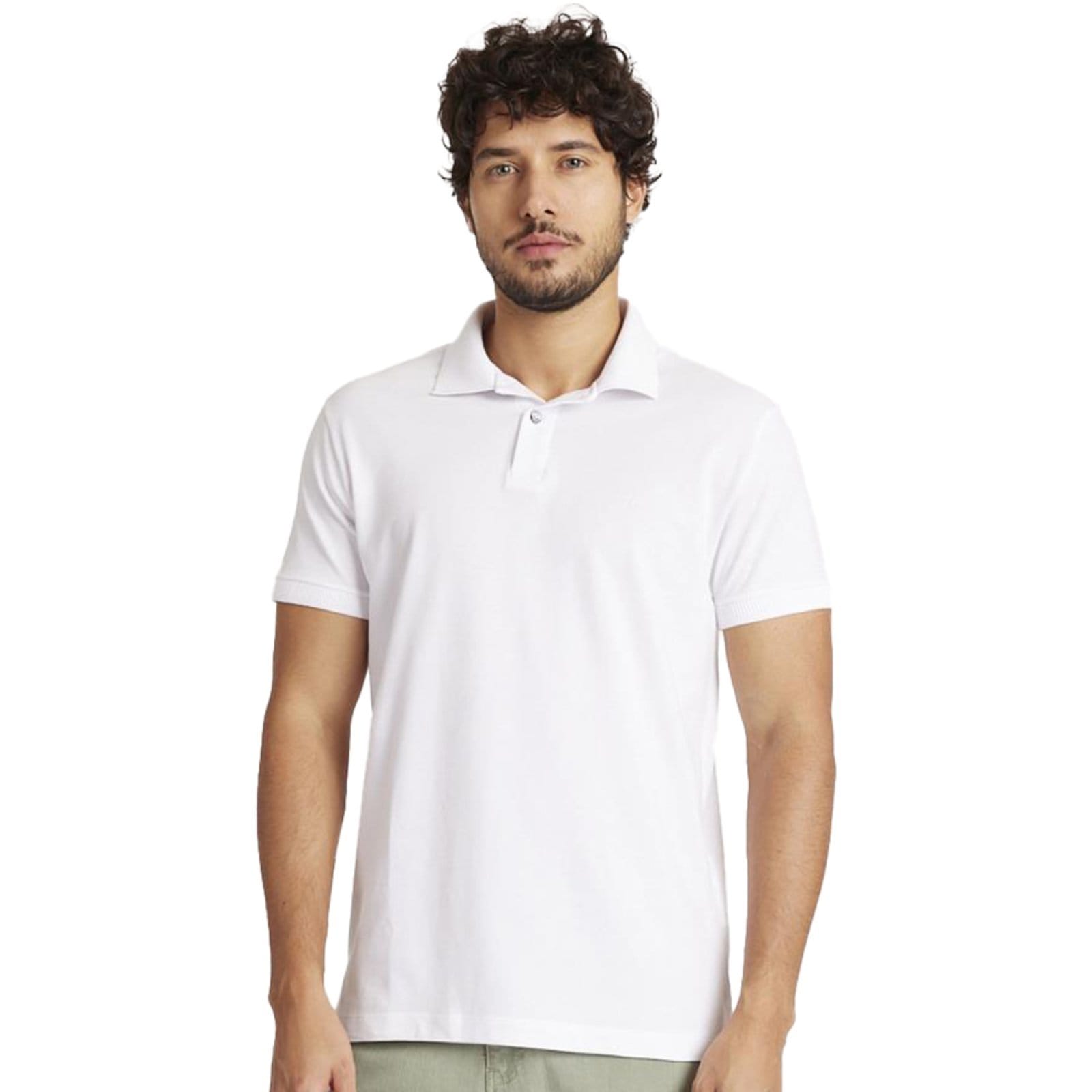 Camisa Polo Aramis Piquet Canelada VE24 Off White Masculino