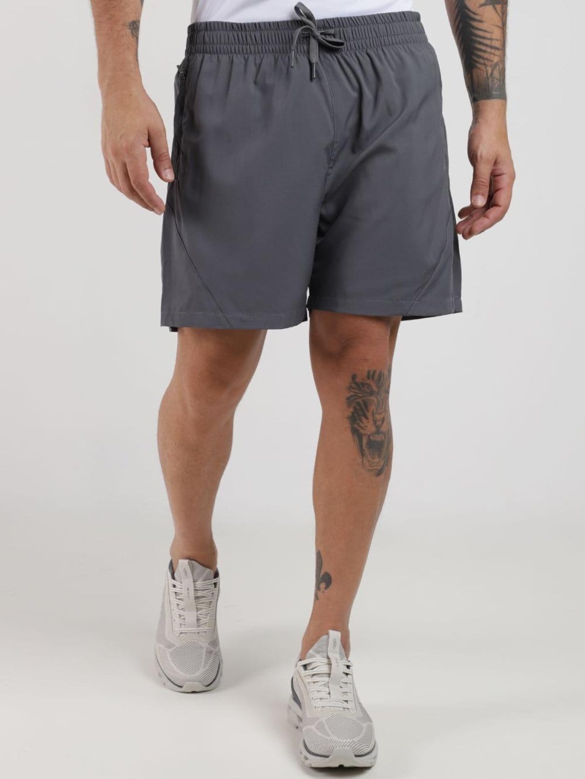 Vista principal Bermuda Cos Elástico Masculina CHUMBO DZero cinza