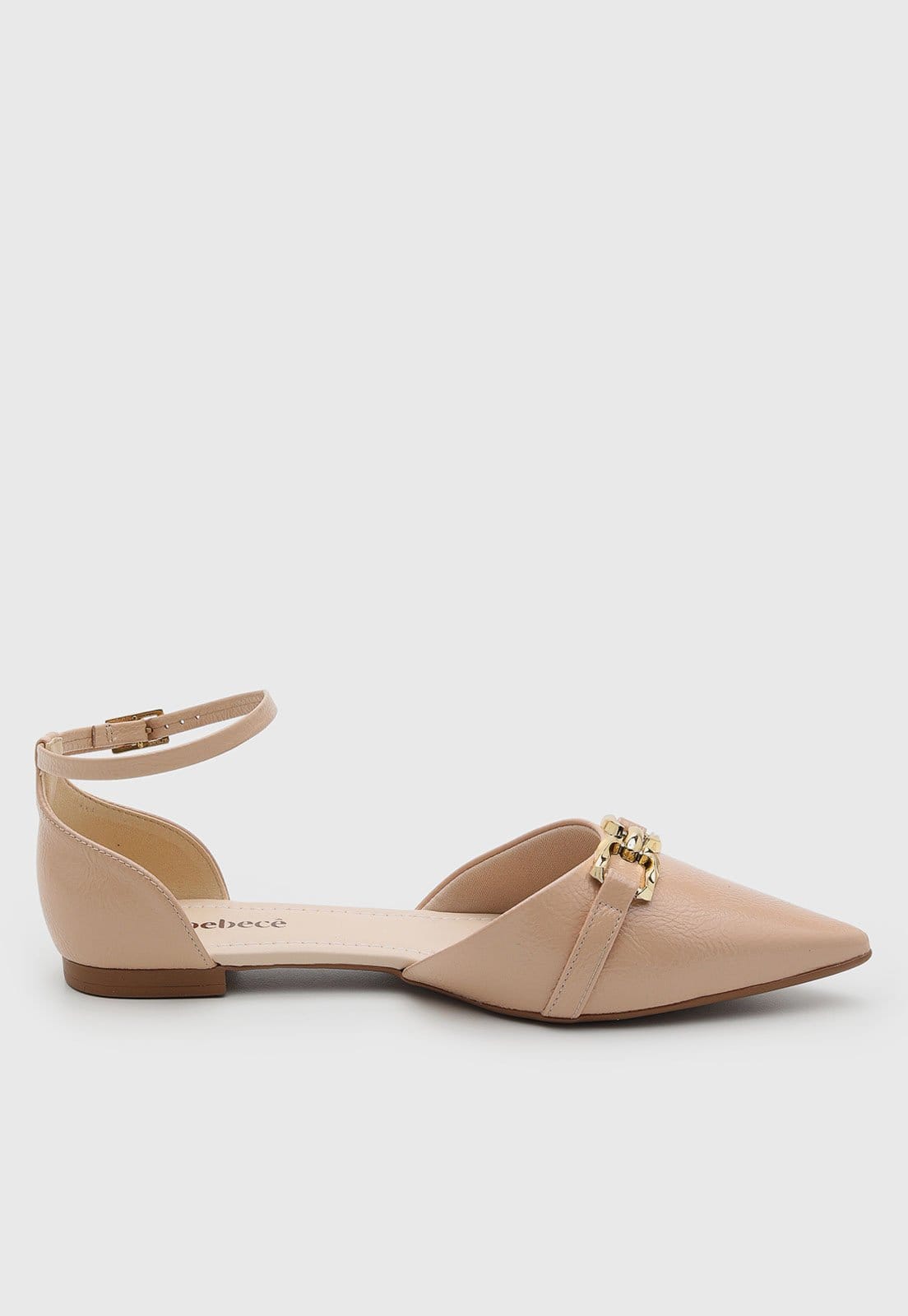 Vista 2 Sapatilha Feminina Becece Ponta Fina BEBECÊ bege