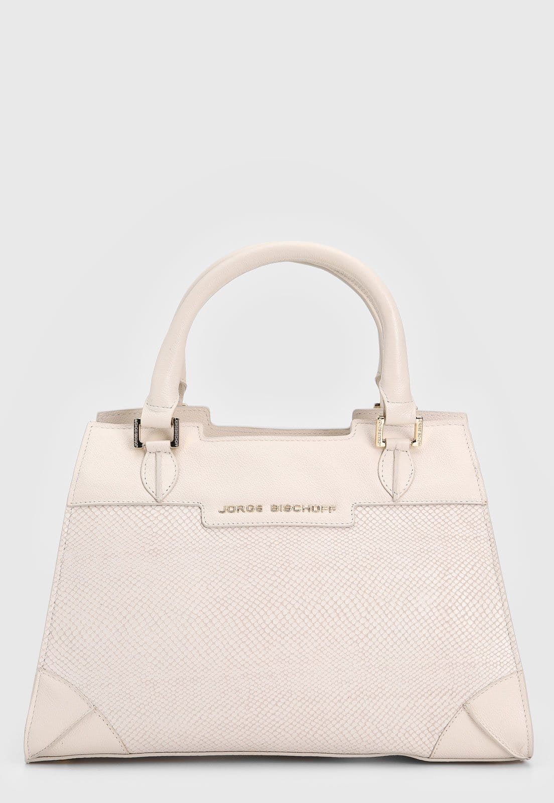 Bolsa Tiracolo Feminina Jorge Bischoff Texturizada Branca