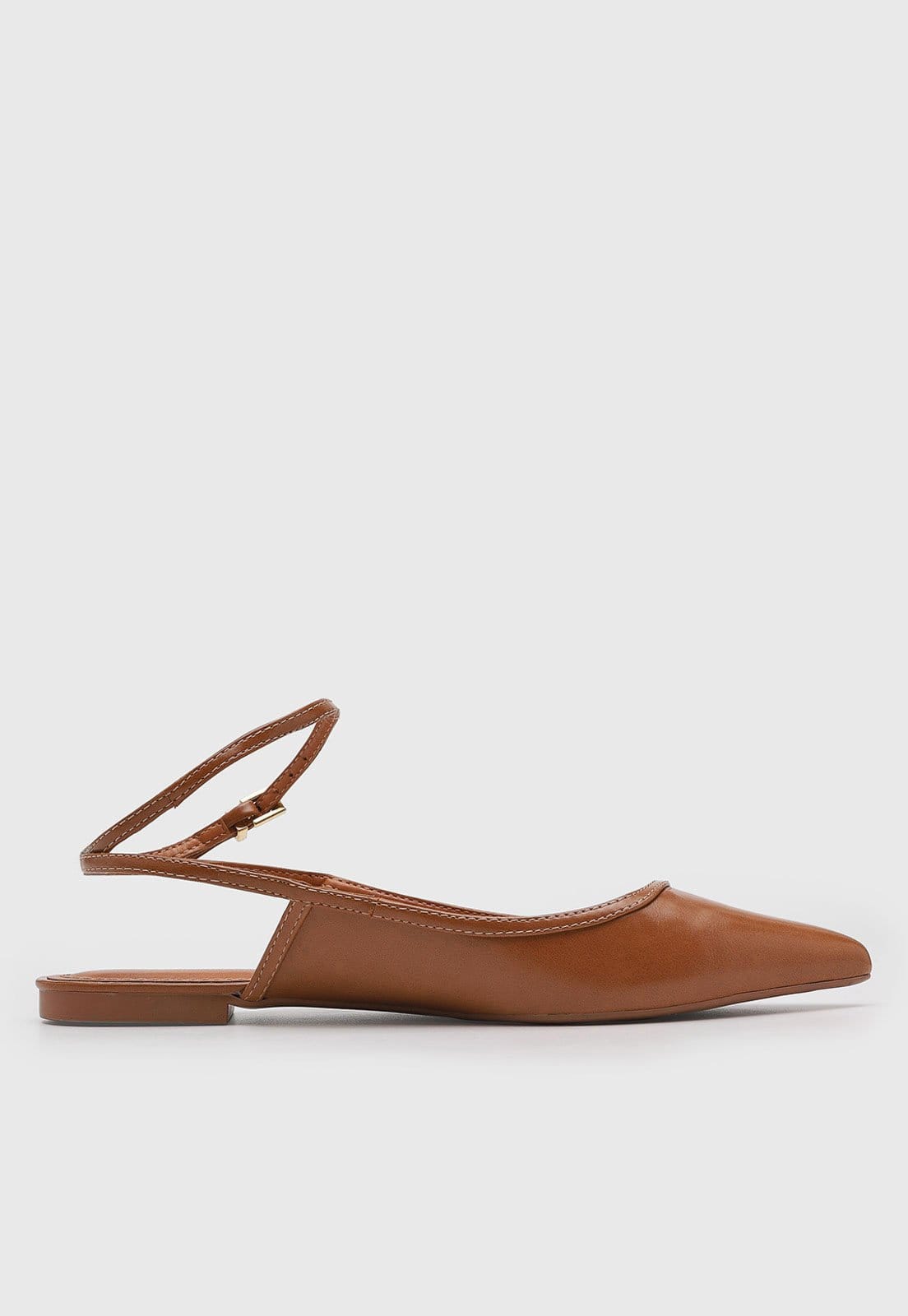 Vista 2 Sapatilha Feminina Santa Lolla Slingback Ponta Fina Santa Lolla marrom