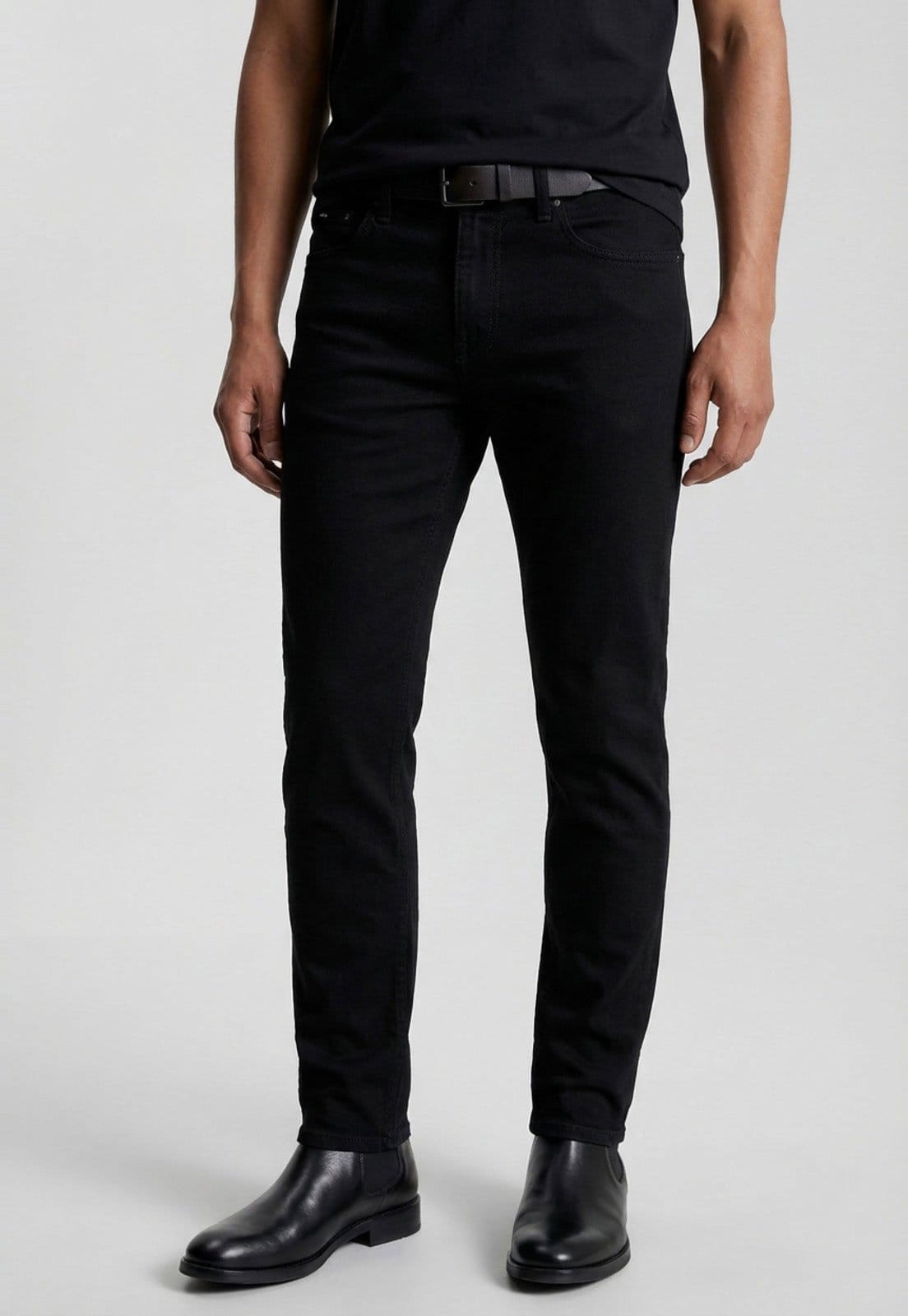 Vista principal Calça Jeans Calvin Klein Jeans Slim Color Five Preta Calvin Klein Jeans preto