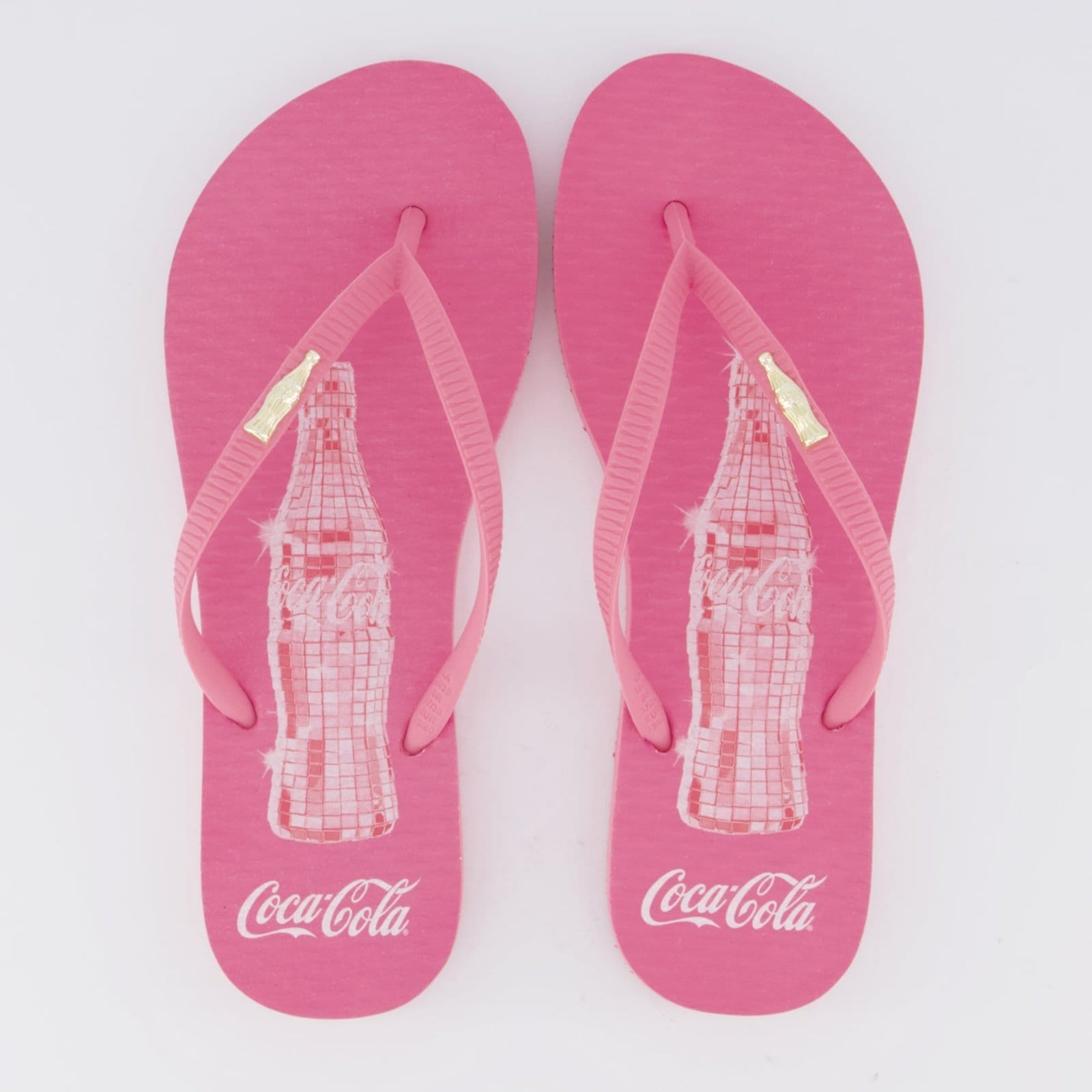 Chinelo Coca Cola Glow Party Feminino Pink