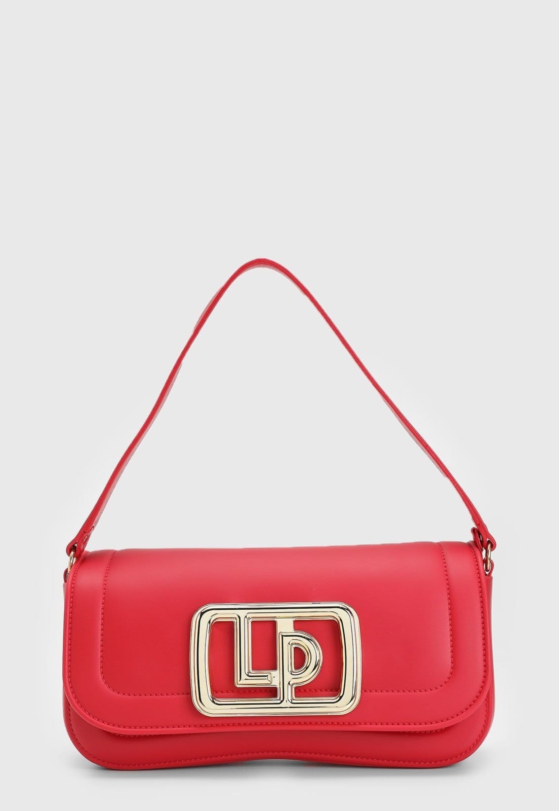 Vista 2 Bolsa Tiracolo Lança Perfume Logo Metalizado Vermelha Lança Perfume vermelho