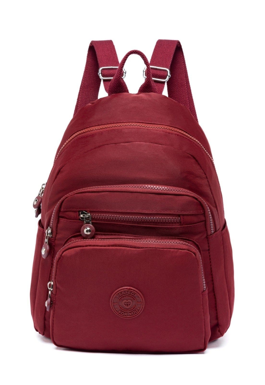 Vista principal Mochila Bolsa Mini Feminina Escolar Resistente Trabalho Espaçosa Faculdade Perfect For You vermelho