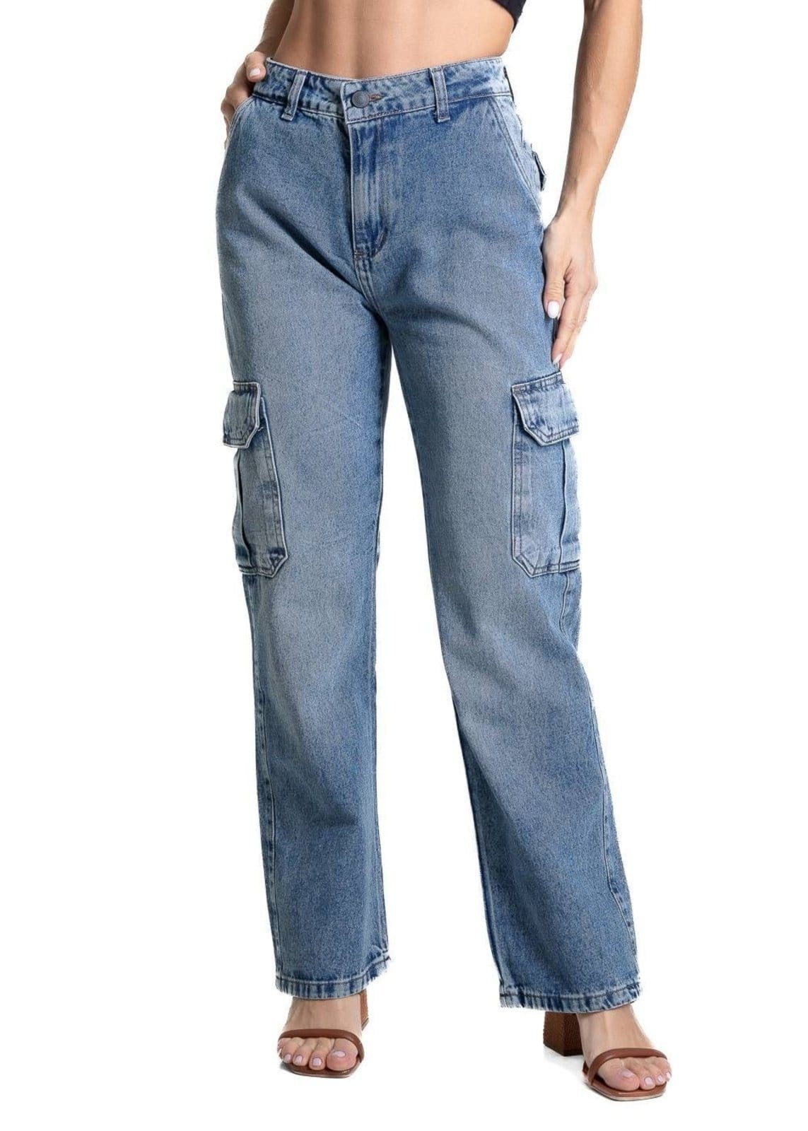 Vista principal Calça Jeans Sawary Reta Petit - 280858 Sawary azul