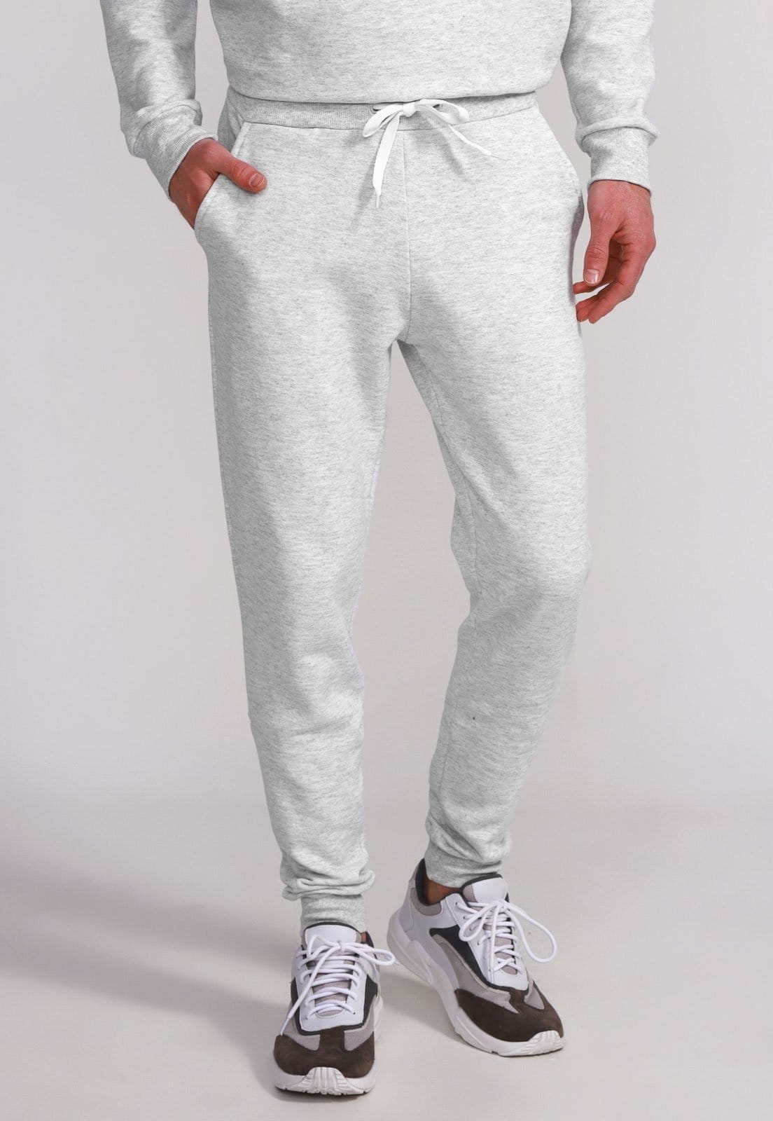 Vista 2 Kit 2 Calças Masculinas Moletom Lisas Benellys Básicas Chumbo e Claro Benellys cinza/grafite