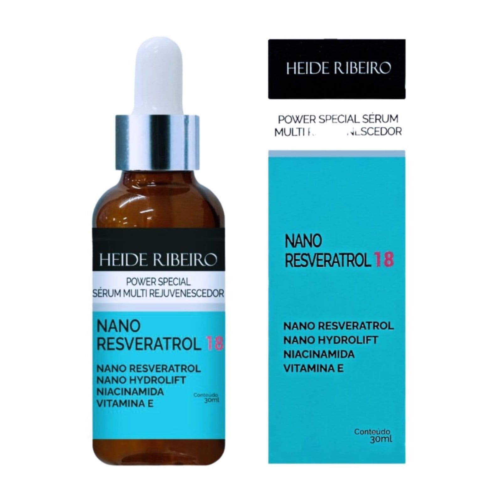 Sérum Nano Resveratrol 18 Heide Ribeiro Multi Rejuvenescedor Tamanho:
