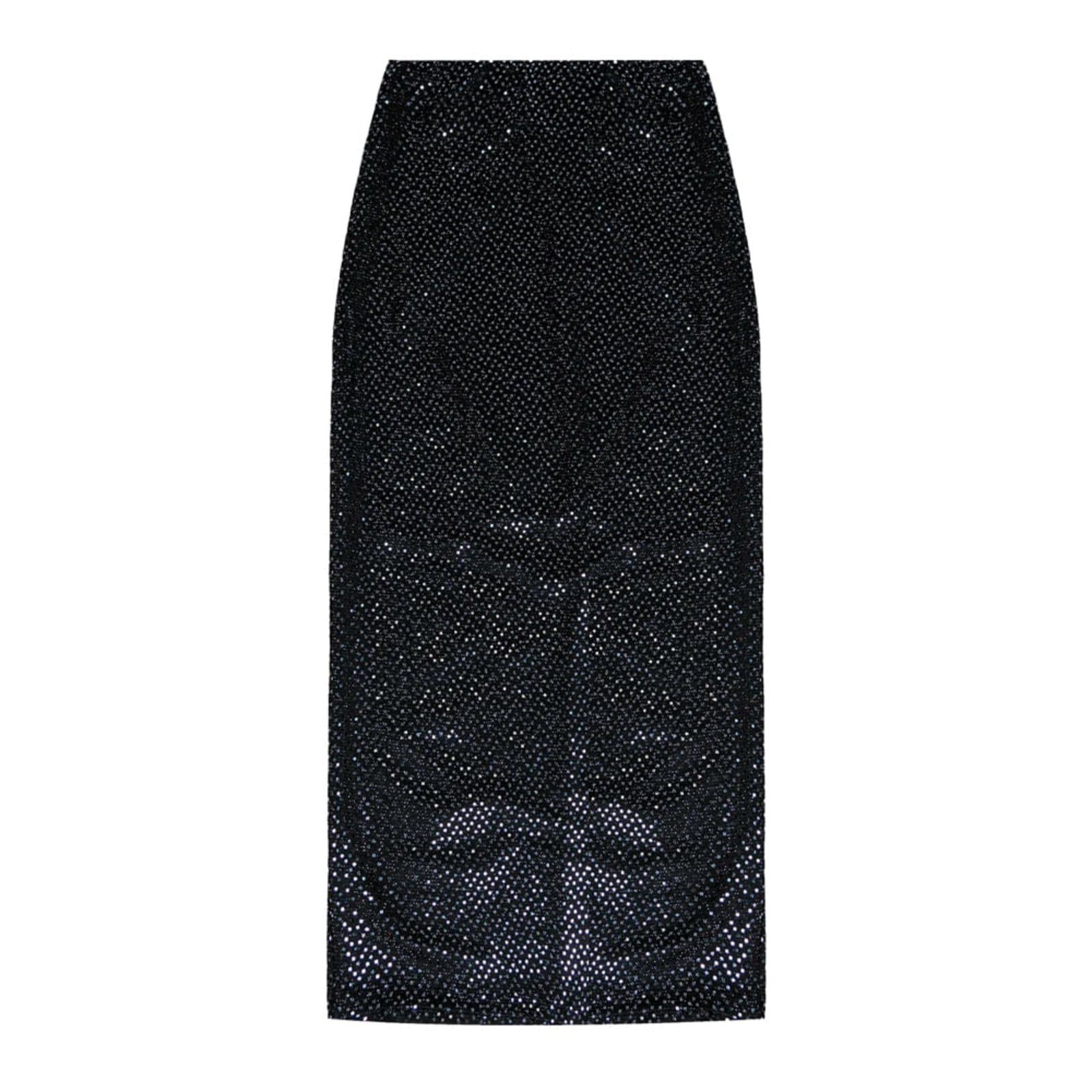 Vista principal Saia Midi Feminina Endless com Lantejoula Rovitex preto