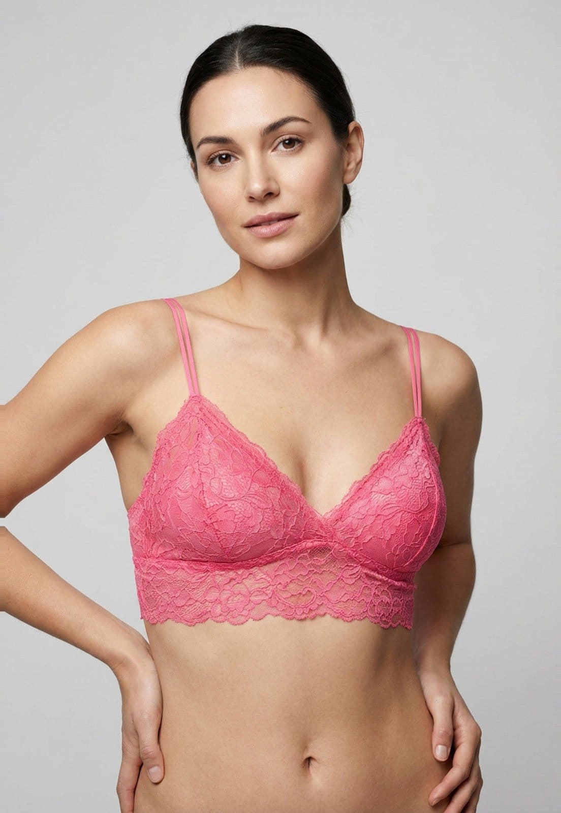 Vista principal Sutiã Top Feminino Hope Renda Bojo Removível Hope rosa