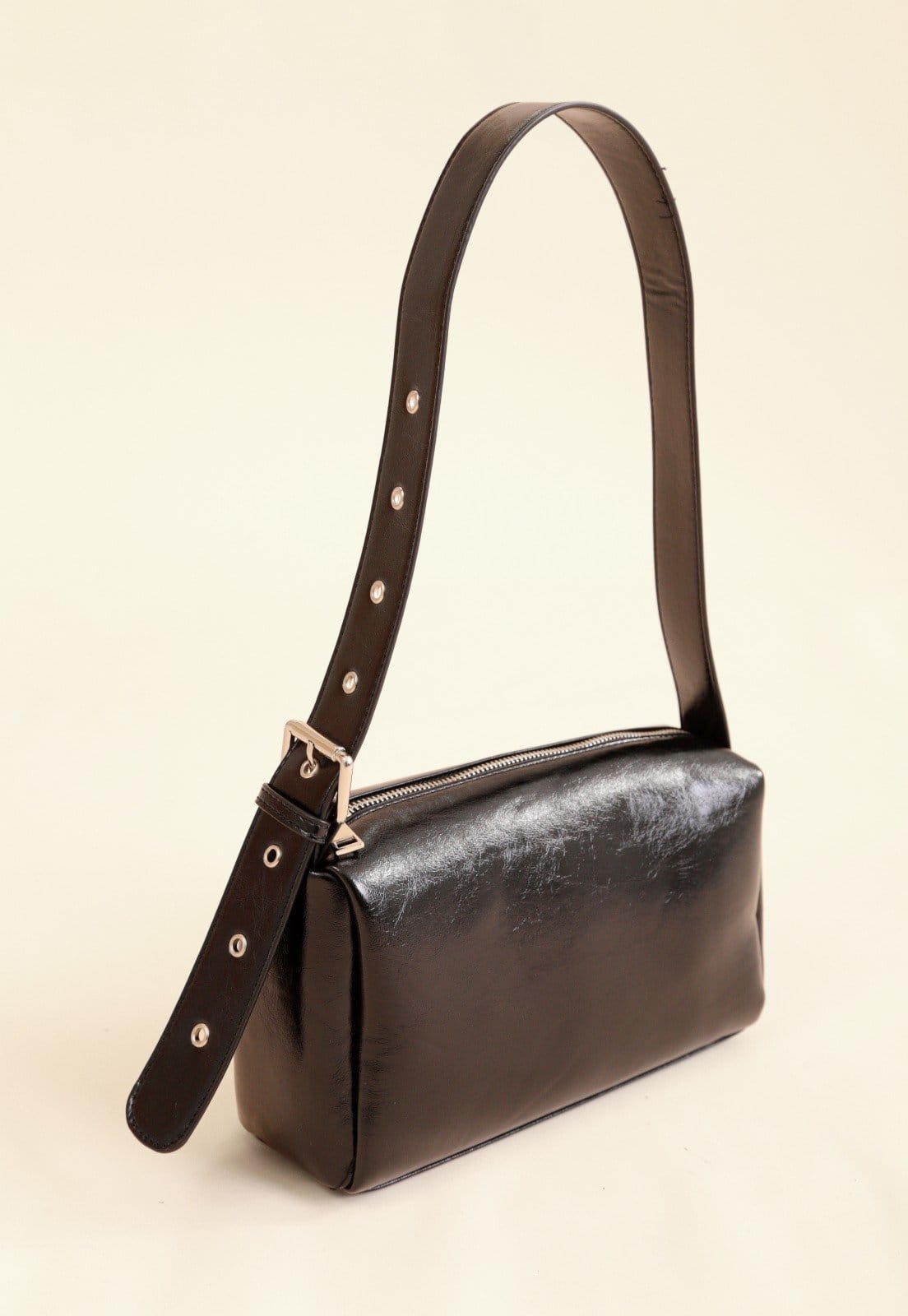 Vista principal Bolsa Bowling Pop Me Média Com Alça E Fivela Pop Me preto