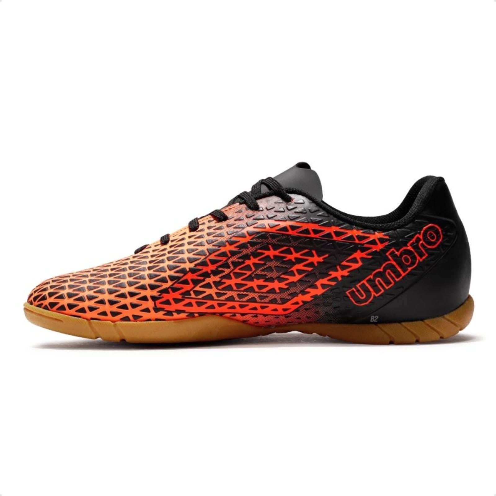 Vista 2 Chuteira Futsal Umbro Mutant Masculino Umbro laranja