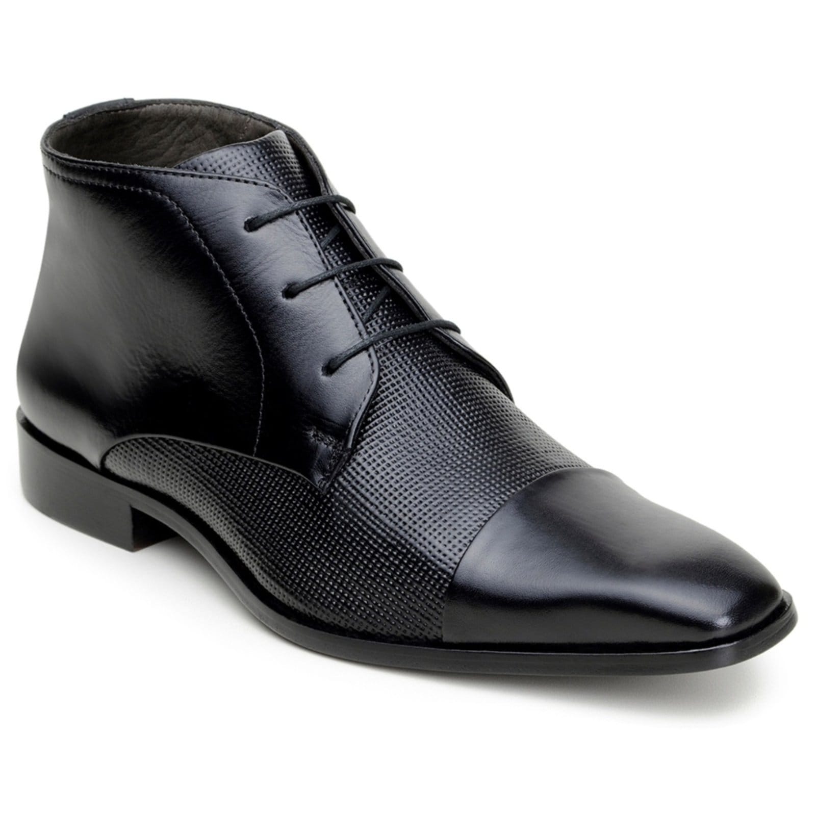 Ankle Boot Social em Couro Paulo Vieira Cor Preta