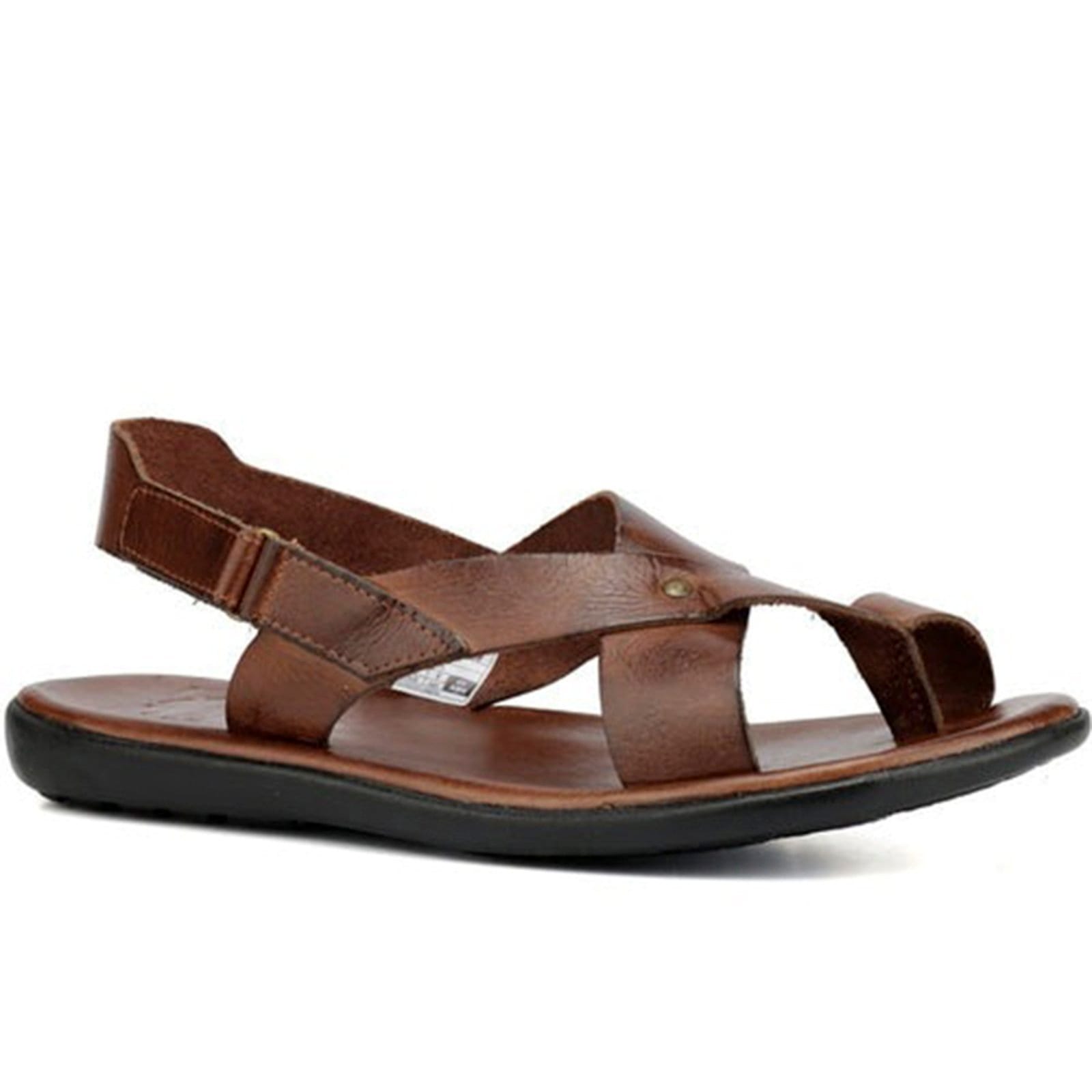 Sandália Masculina Couro Legítimo Franca Griffe Qualidade Conforto Esporão Diabétes